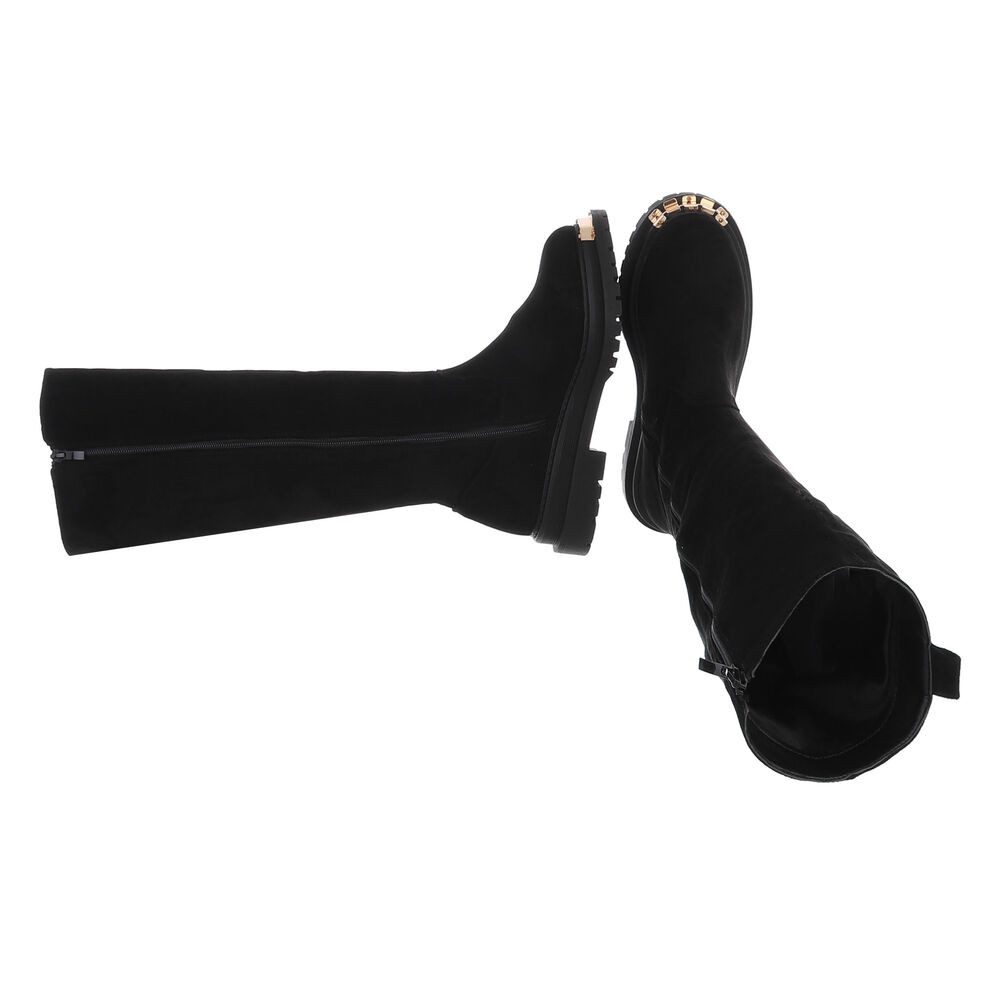 Ital-Design Damen Bikerschuhe Biker Plateaustiefel (87124836) Blockabsatz W günstig online kaufen