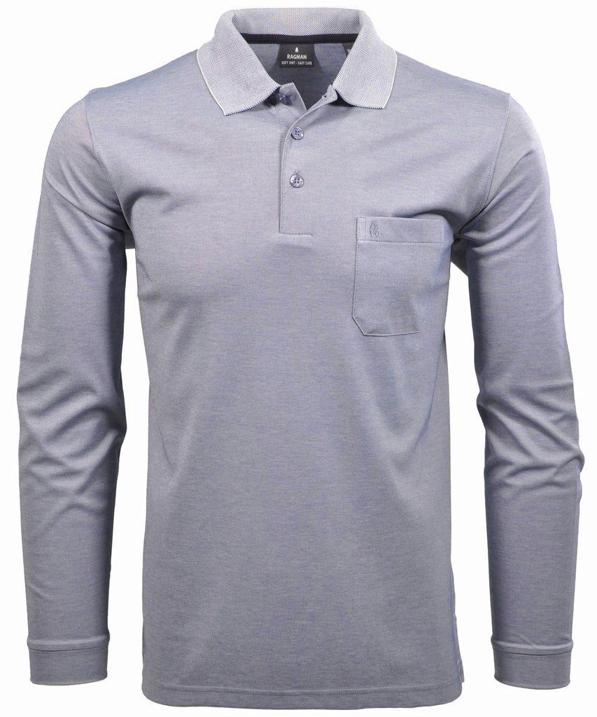 RAGMAN 3/4-Arm-Shirt Ragman / He.Polo / Polo soft knit LS günstig online kaufen