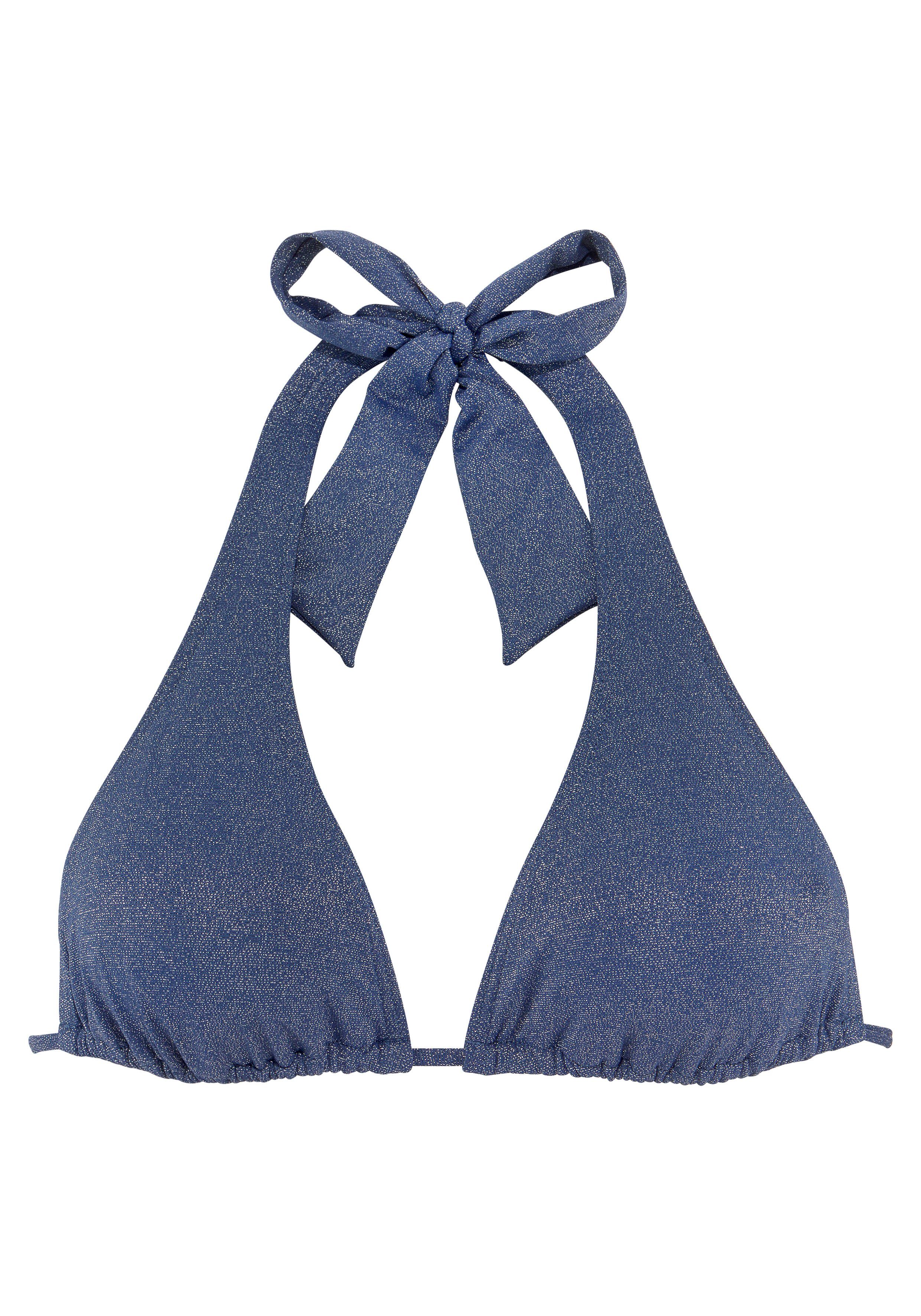 LASCANA Triangel-Bikini-Top Glitter, mit tollem Glitzereffekt günstig online kaufen