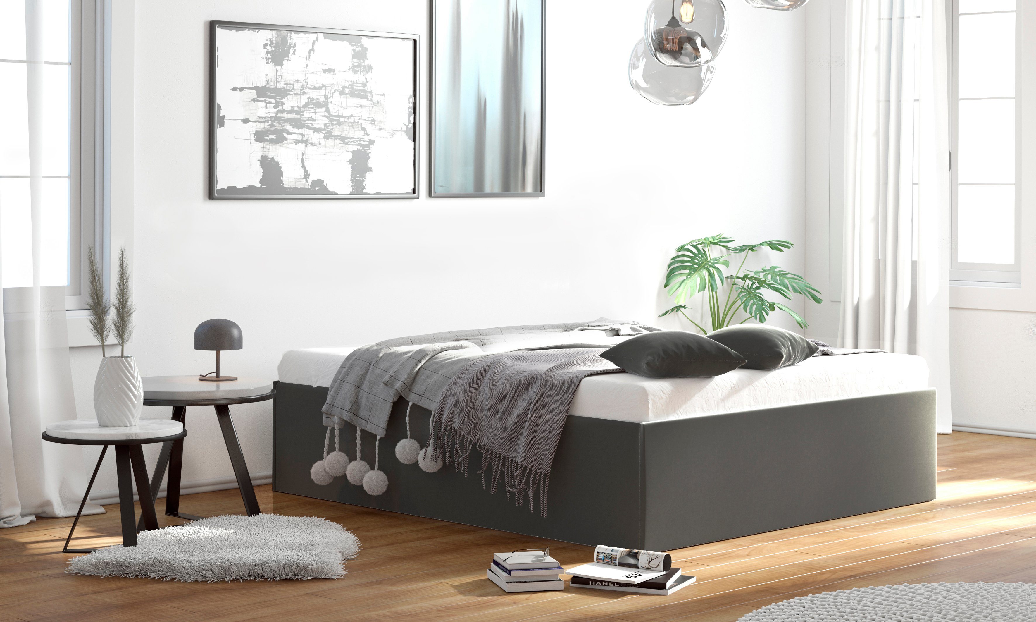 Westfalia Schlafkomfort Polsterbett "Amrum" in Samtvelours ohne Kopfteil, m günstig online kaufen