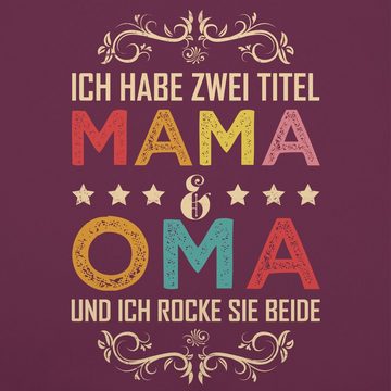 Shirtracer Kochschürze Ich habe zwei Titel Mama und Oma - Geschenk Omi, (1-tlg), Muttertagsgeschenk