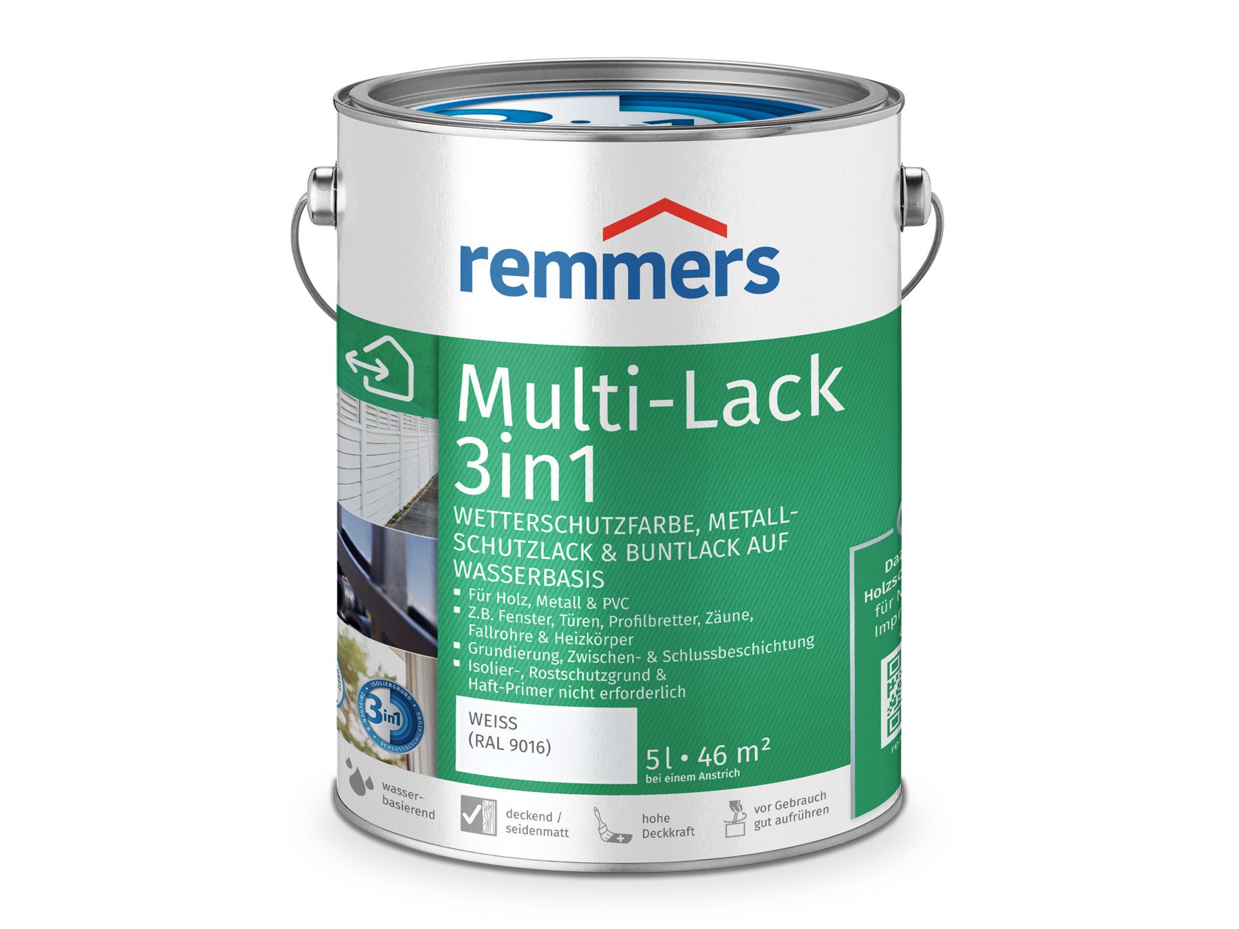 Remmers Wetterschutzfarbe Multi-Lack 3in1 anthrazitgrau (RAL 7016) 5 Liter