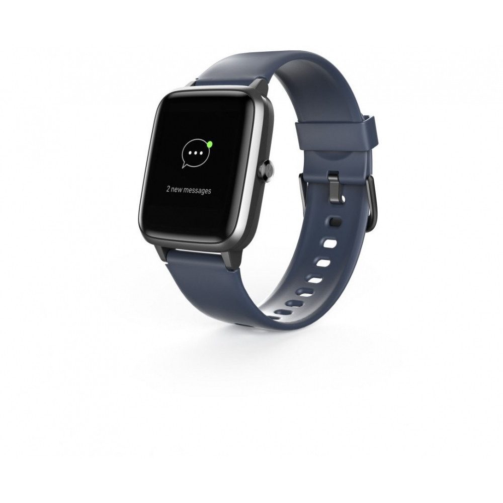 Hama Hama Fit Watch 4900 blau/schwarz Fitnessuhr Fitnessuhr (Android), Fit Watch 4900, Wasserfest mit IP68 Schutz