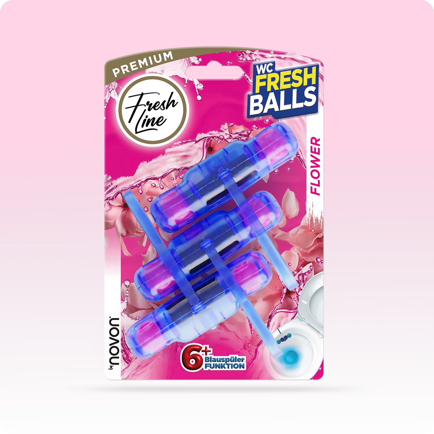 Fresh Line WC-Duftspüler Fresh Balls, 3 Stück – erhältlich in 6 Duftsorten, Für den Einsatz in privaten und gewerblichen Toiletten