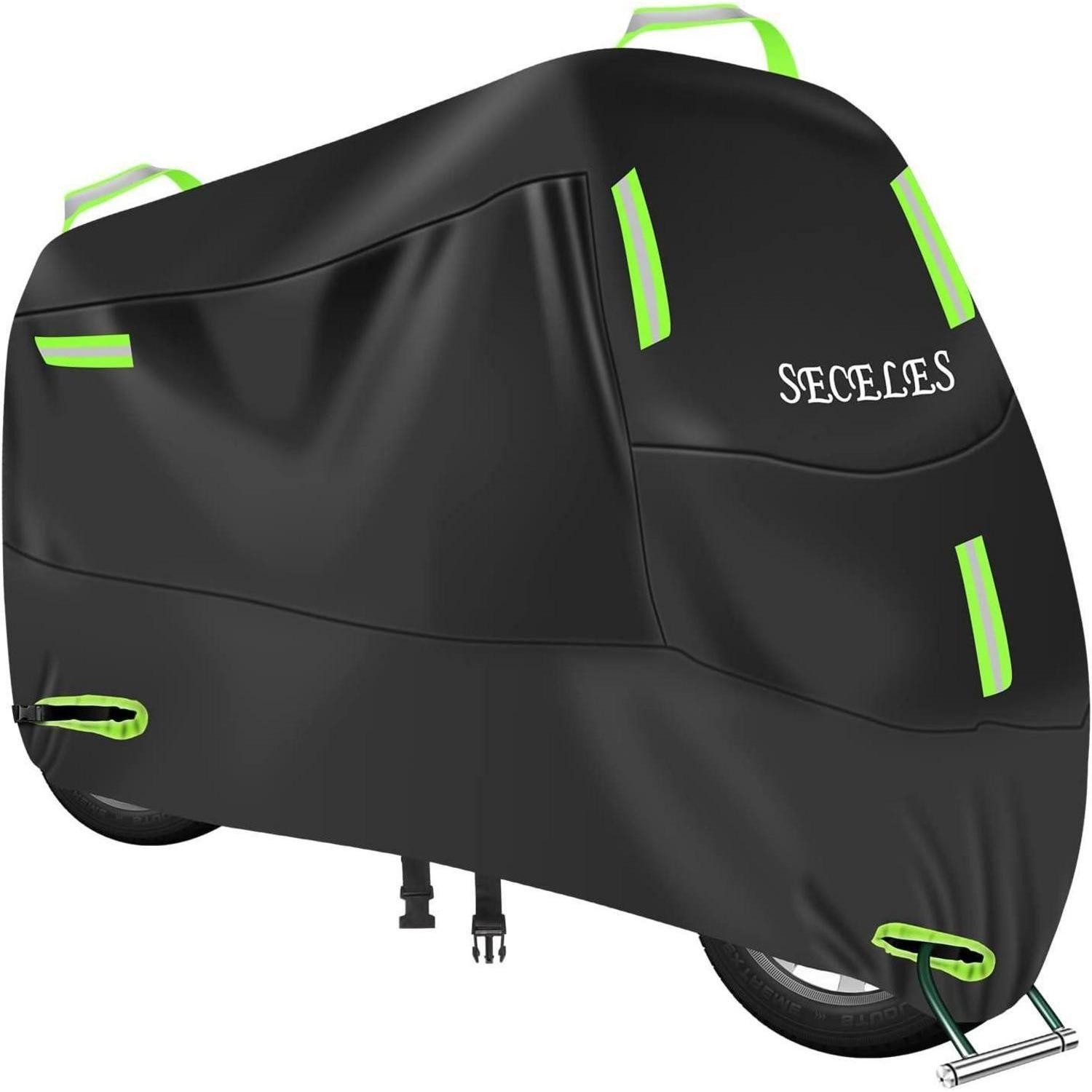 LuxusKollektion Schutzplane Motorrad Abdeckplane 300D Wasserdicht Oxford Winterfest 265x95x125cm