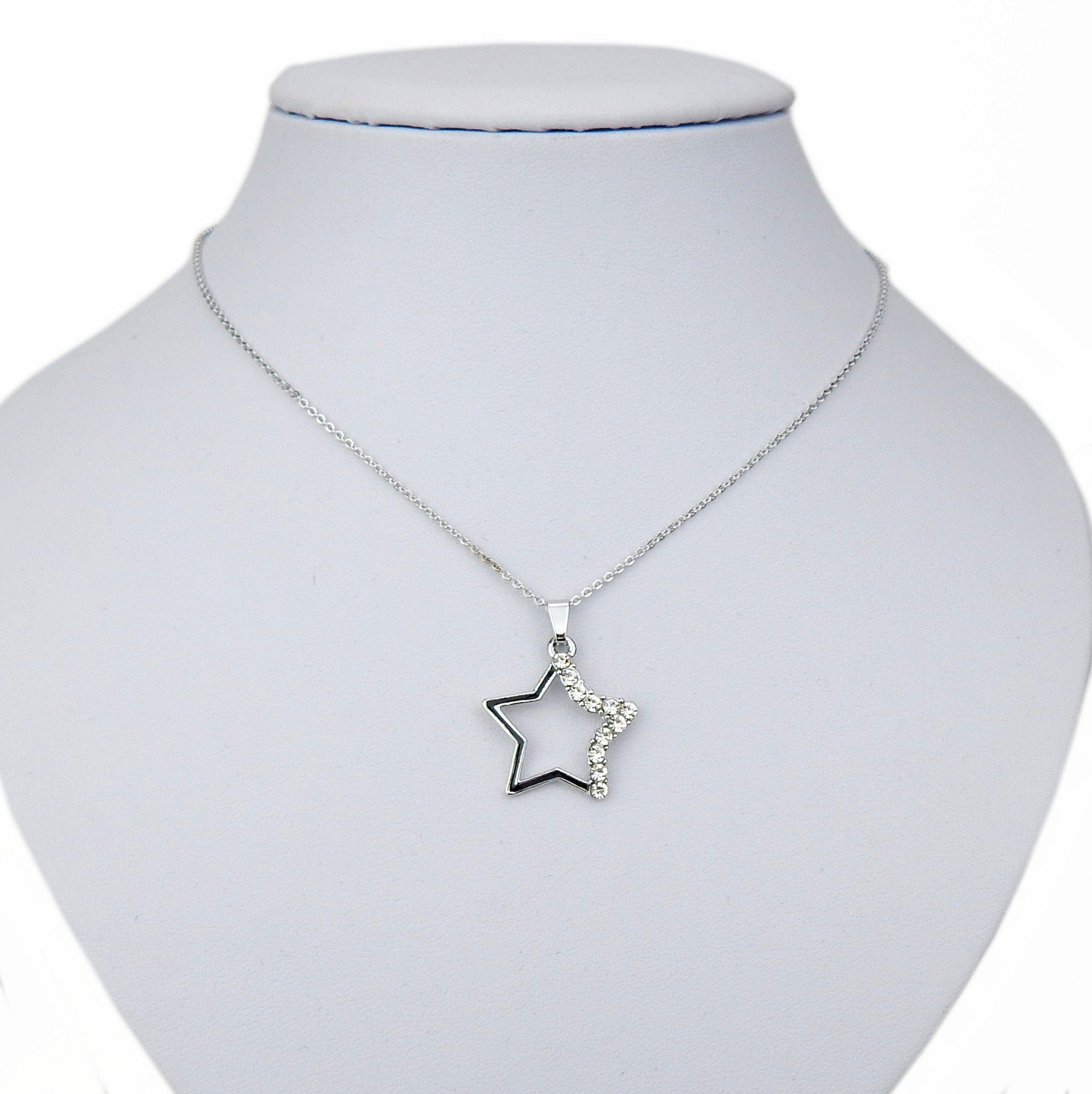 Ella Jonte Kette mit Anhänger, mit Stern silber Strass in Geschenktüte günstig online kaufen
