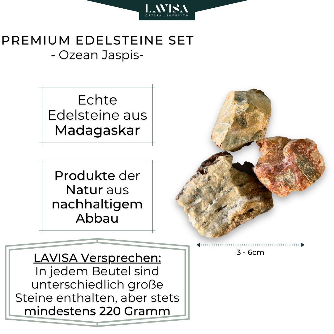LAVISA Edelstein echte Edelsteine, Kristalle, Wassersteine, Mineralien Natursteine, Edelstein Wasserstein Kristall Heilstein Naturstein