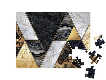 puzzleYOU Puzzle Abstraktes Marmor-Mosaik, 48 Puzzleteile, puzzleYOU-Kollektionen Abstrakt