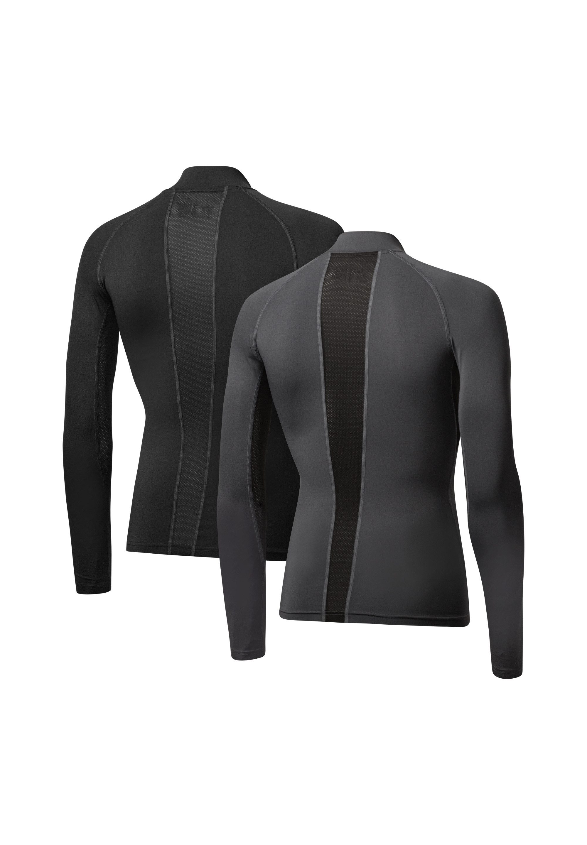 DANISH ENDURANCE Langarmshirt Compression LS (2-St) Herren Kompressions-Langarm, Atmungsaktiv & Schnelltrocknend