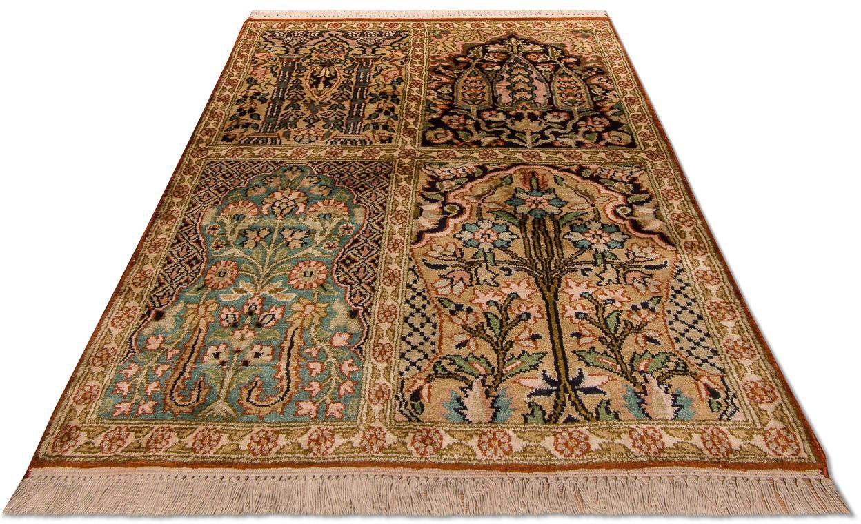 Teppich »Kaschmir Seide Teppich handgeknüpft mehrfarbig«, morgenland,  rechteckig, Höhe 5 mm