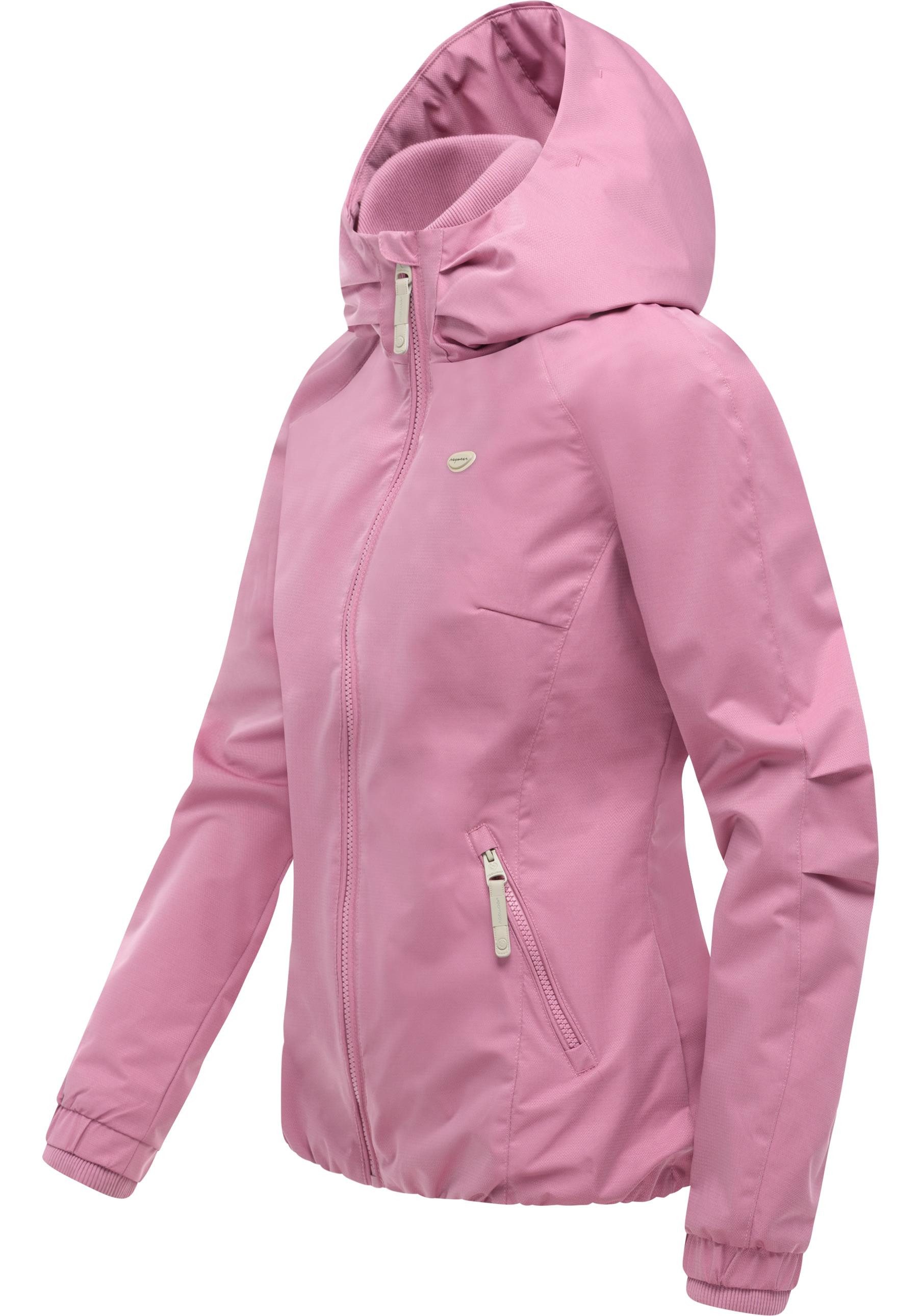 Ragwear Outdoorjacke Dizzie Tech Wasserdichte Damen Übergangsjacke mit großer Kapuze