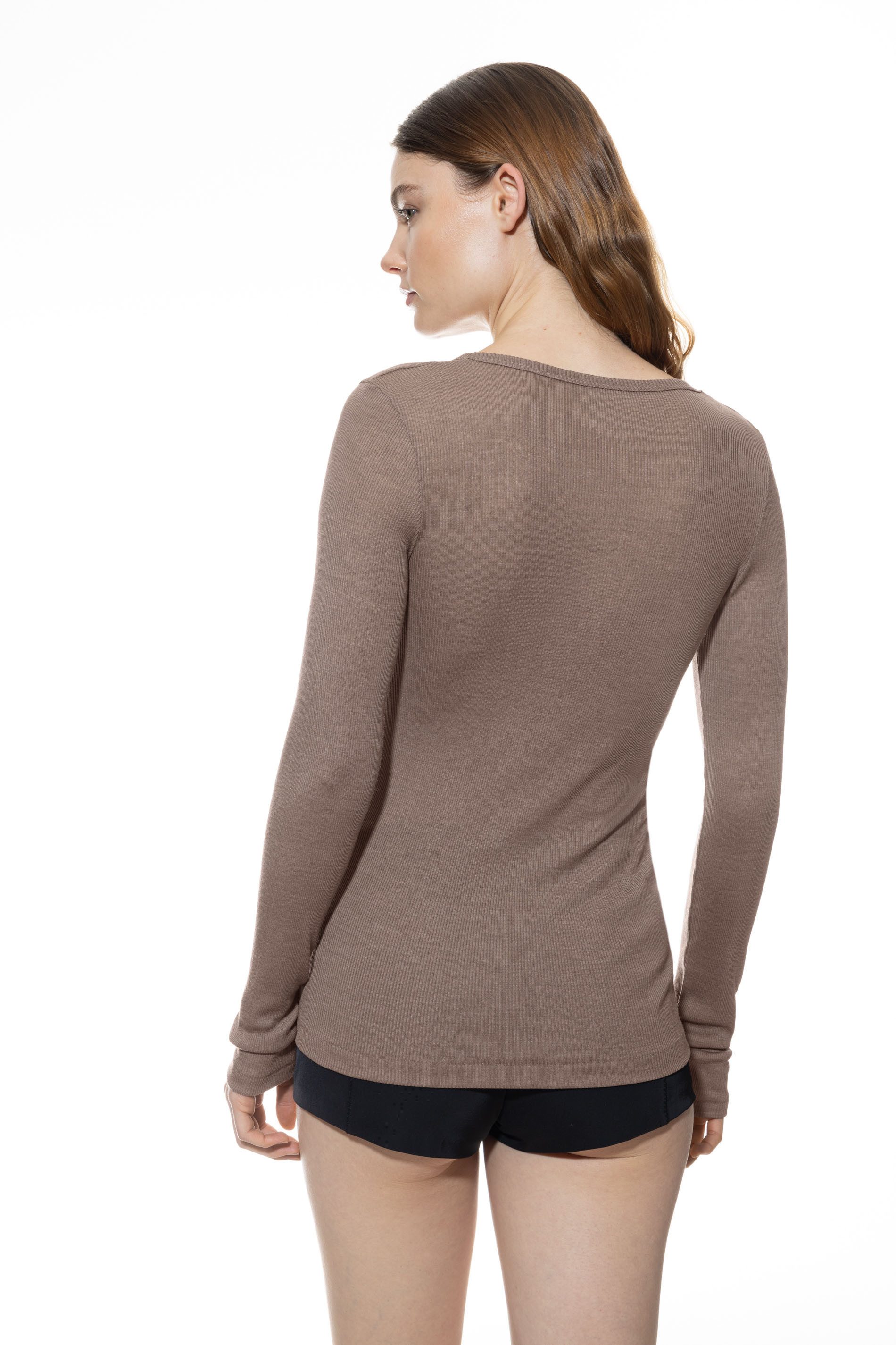 Mey Langarmshirt Wool Love schmale Passform, Langarm, Rundhals-Ausschnitt, Merino-Schurwolle