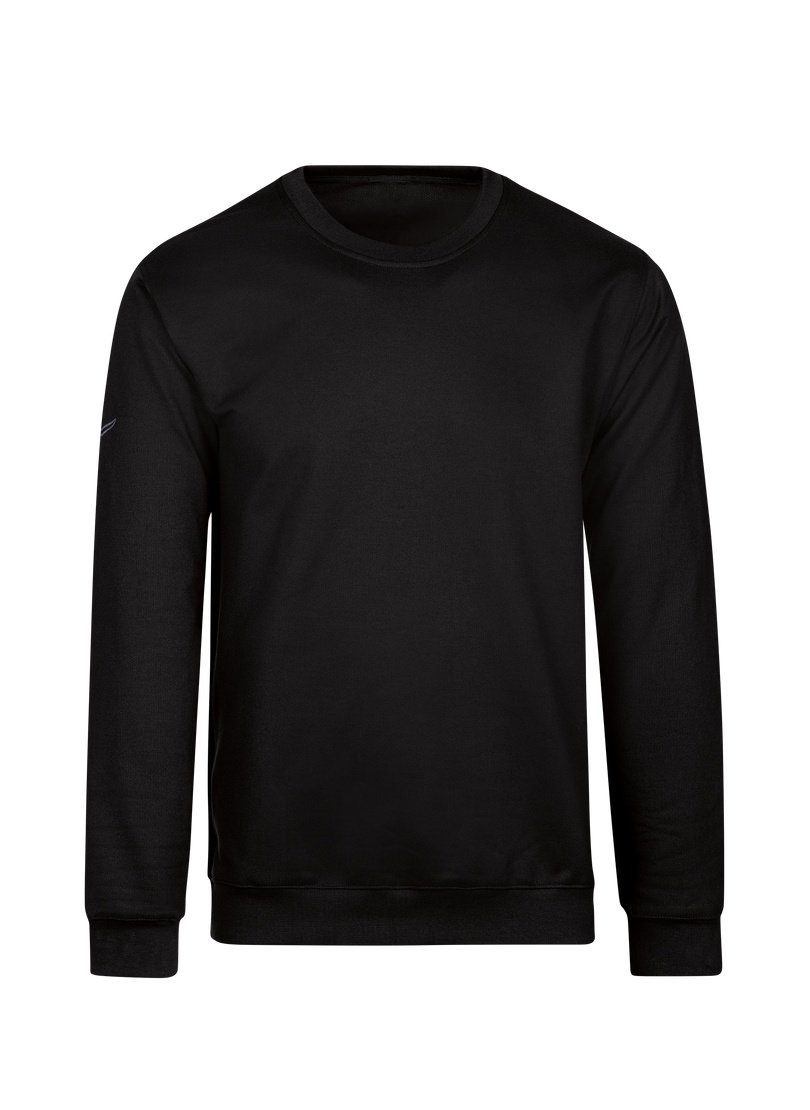Trigema Sweatshirt TRIGEMA Sweatshirt schwarz