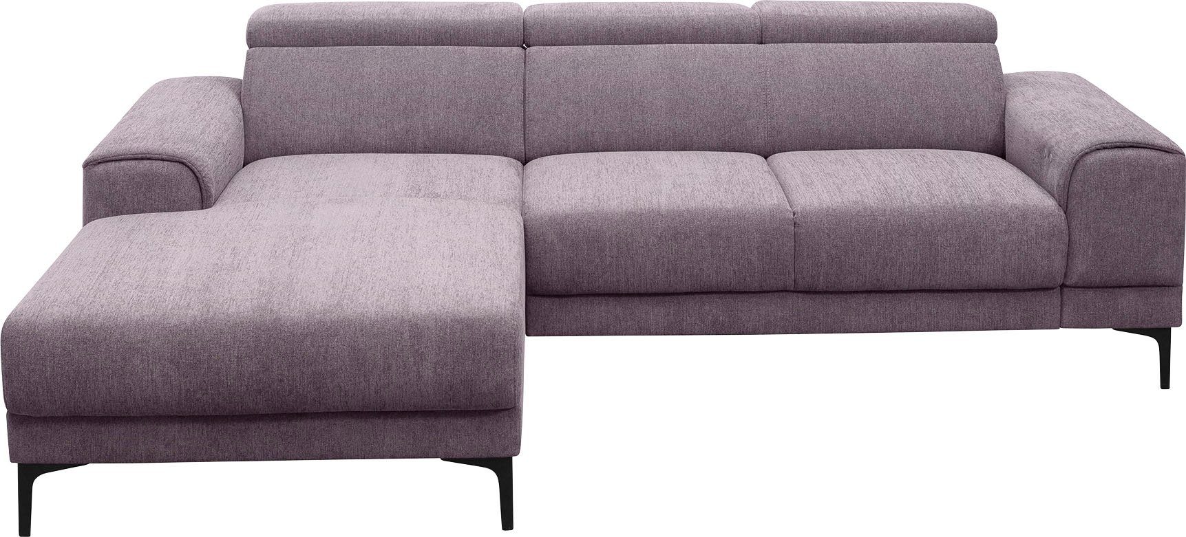 wahlweise im sofa 3 fashion frei exxpo Ophelia, - Raum Sitztiefenverstellung, stellbar Ecksofa Kopfstützen,