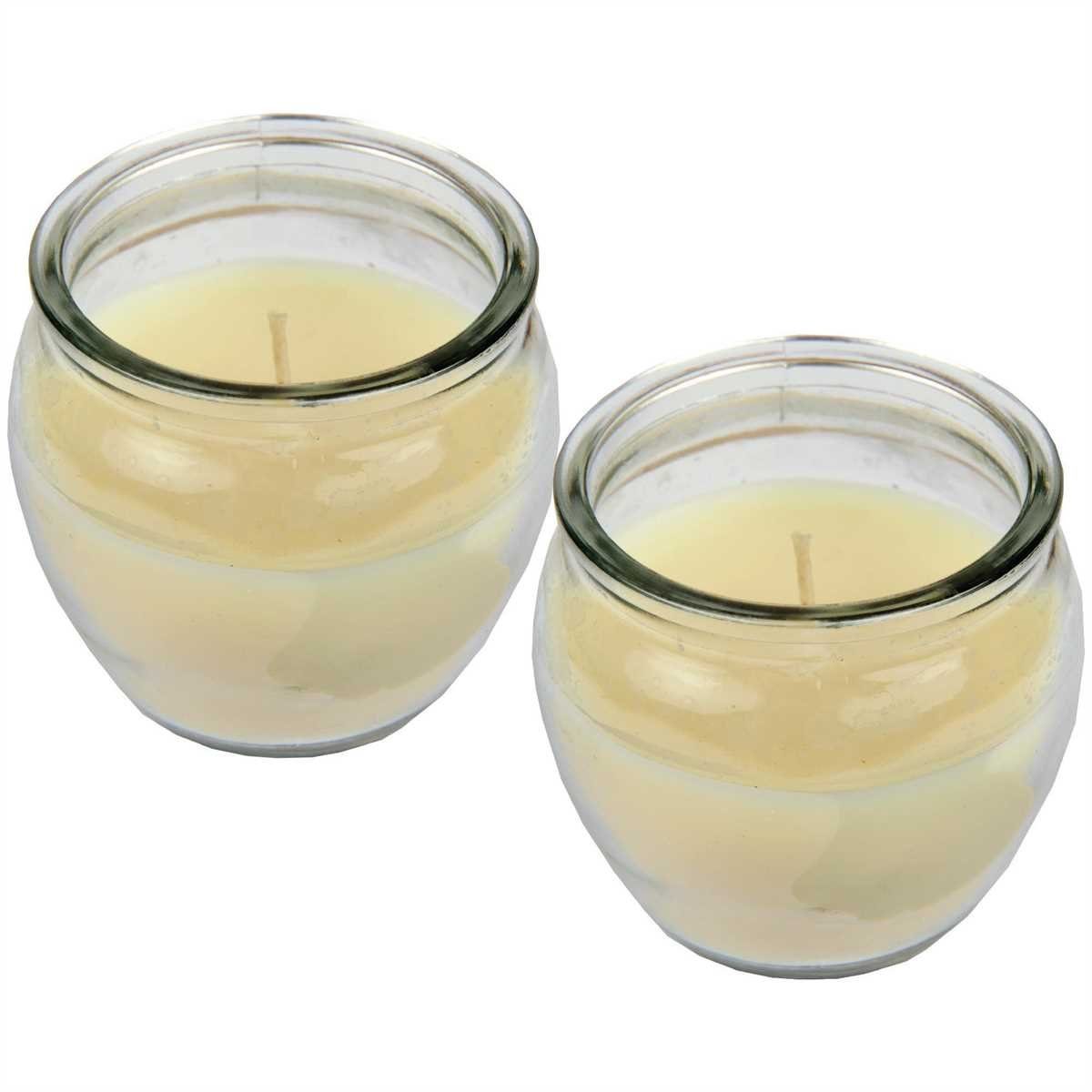 HS Candle Duftkerze im Glas Set (10-tlg), Vanille & Cocus, Duftnote cremig & exotisch, Ø6x6cm, 18h Brenndauer – Bild 4 von 4