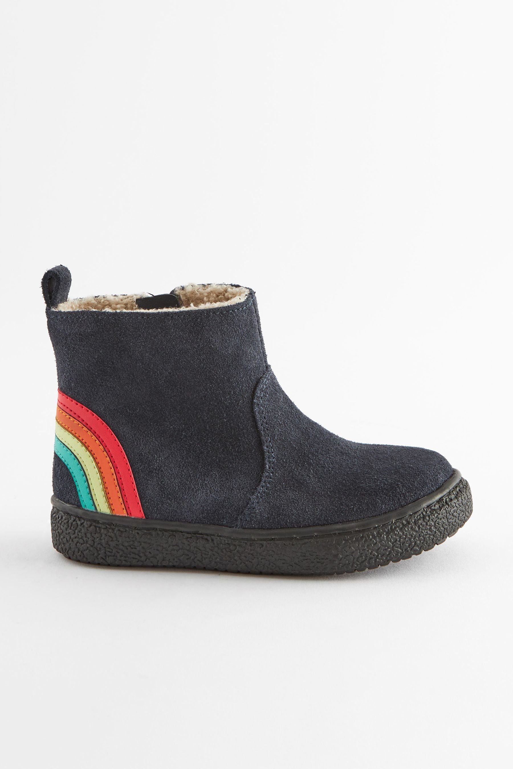 Next Chelsea-Wildleder-Stiefeletten, weite Passform Chelseaboots (1-tlg) Navy Rainbow