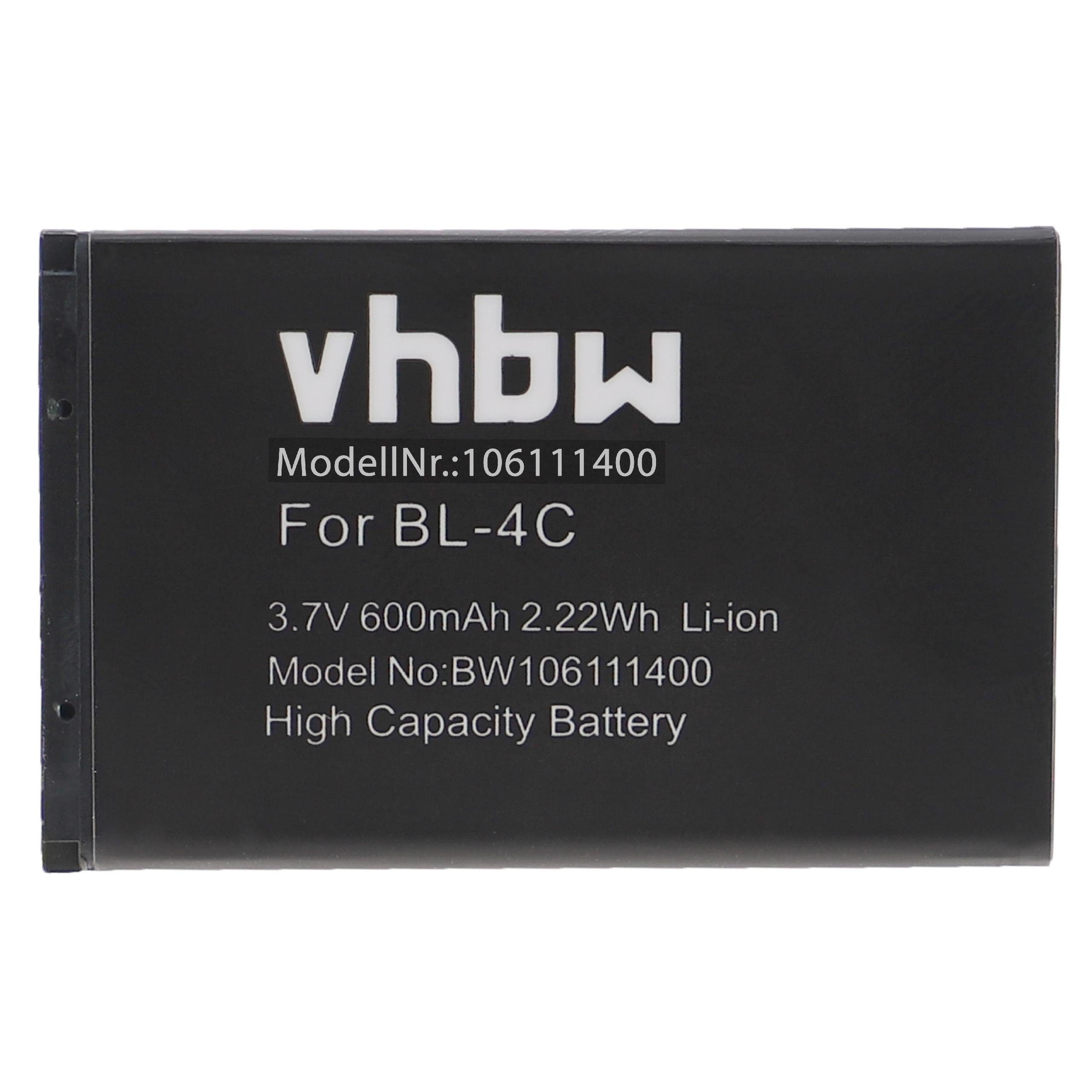 vhbw passend für Mobistel EL600, EL600 Dual Mobilfunk (600 mAh, 3,7 V ...