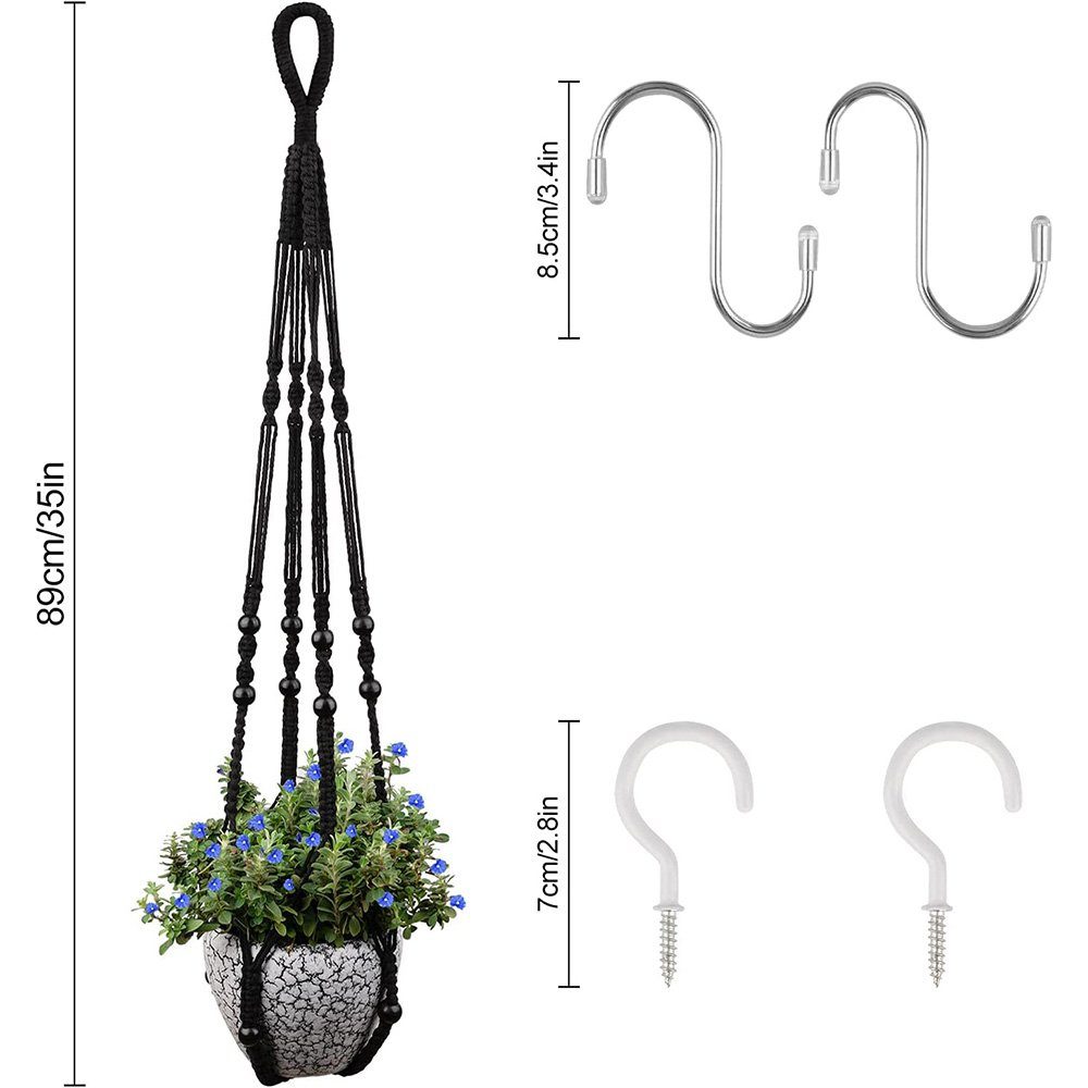 NUODWELL Blumenampel 2 Stück Makramee Blumenampel günstig online kaufen