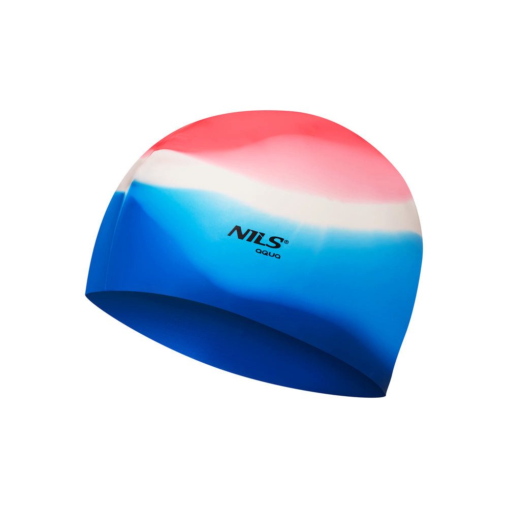 NILS AQUA Badekappe Schwimmhaube Badekappe (Spar-Set, 1 St), passt sich jeder Kopfform an, sitzt sicher und verrutscht