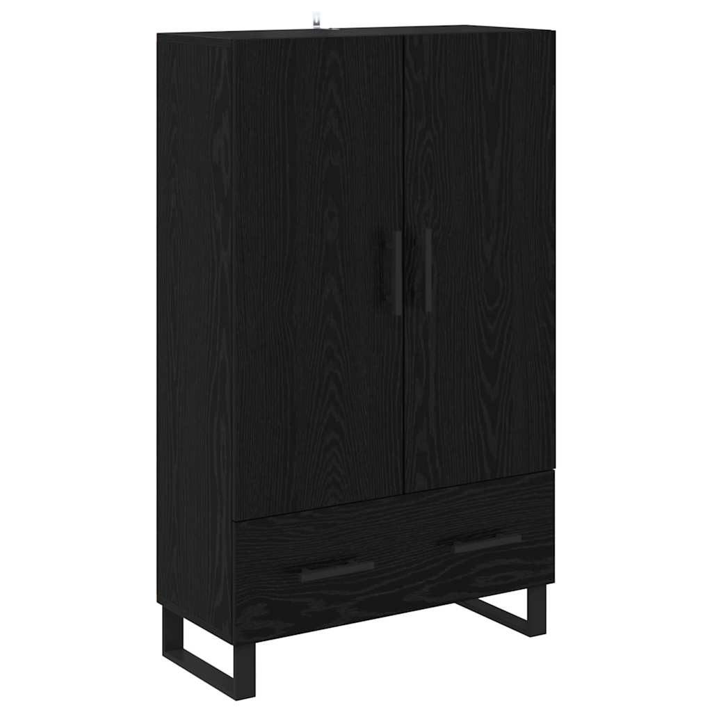 vidaXL Highboard Highboard Schwarz Eichen-Optik 69,5 x 30 x 115 cm Holzwerkstoff (1 St)