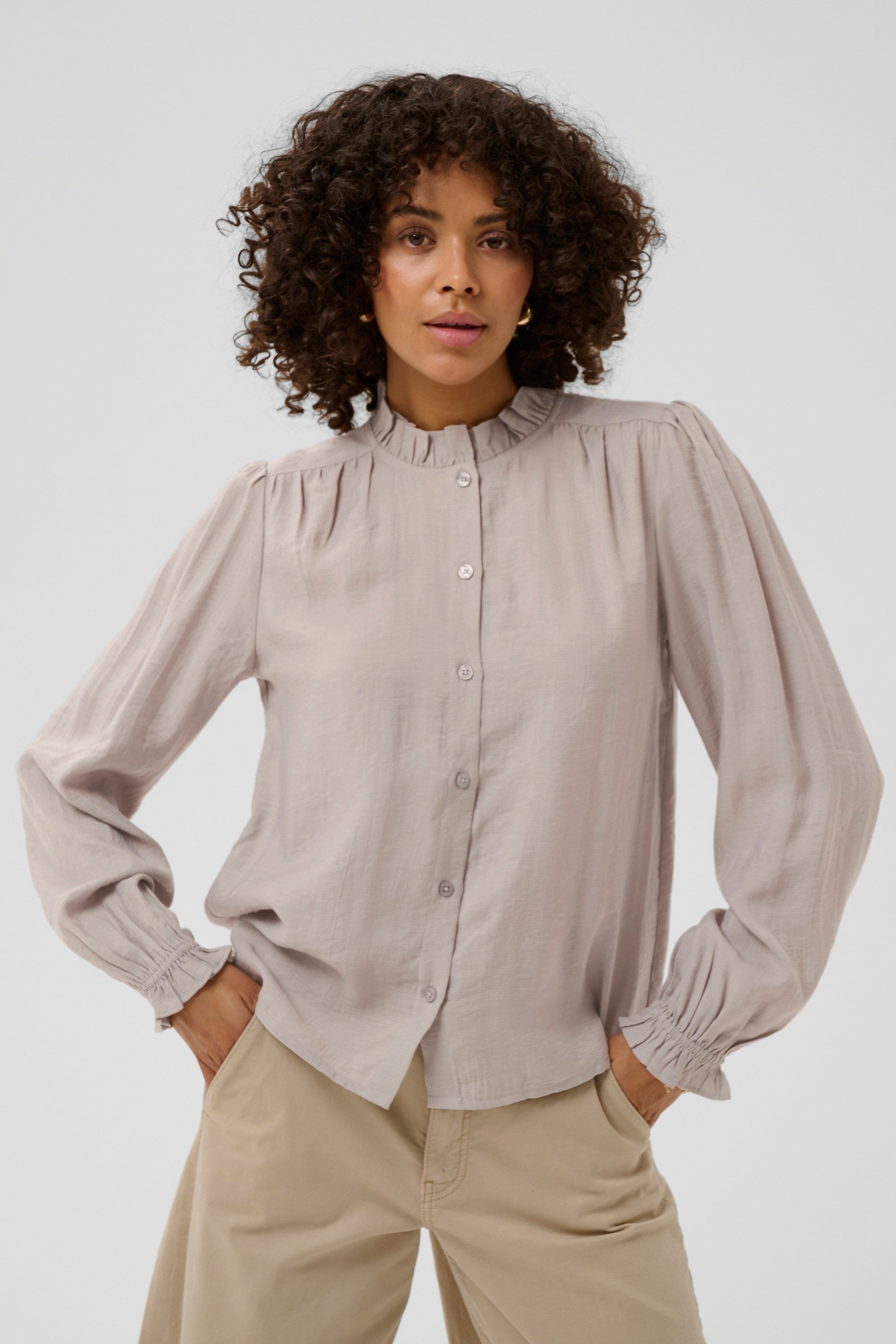 KAFFE Langarmhemd Langarm - Hemd KAliliana