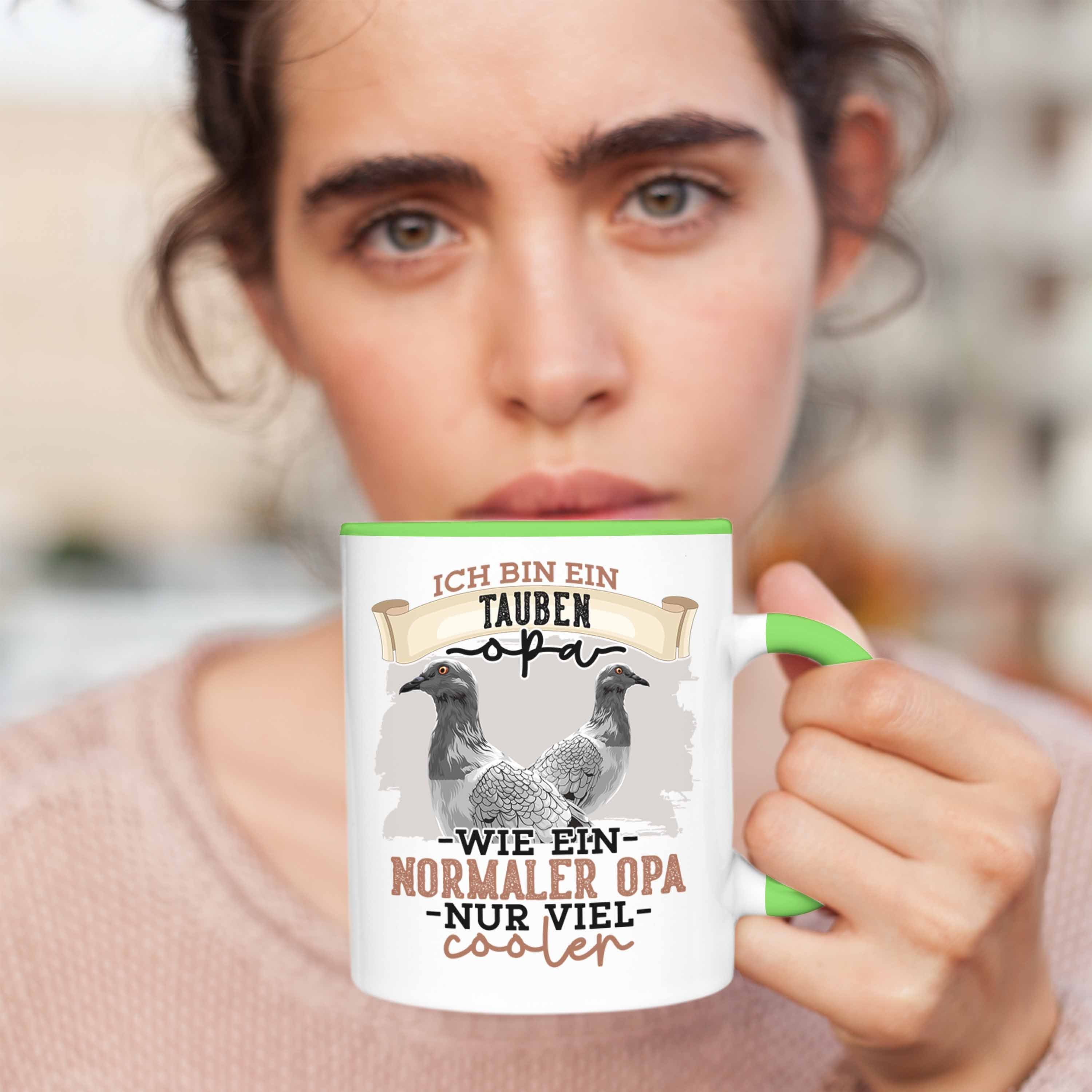 zum Opa Geschenk Bester Tauben Vatertag Grün Tasse Trendation Opa Tasse Trendation - Taubenz