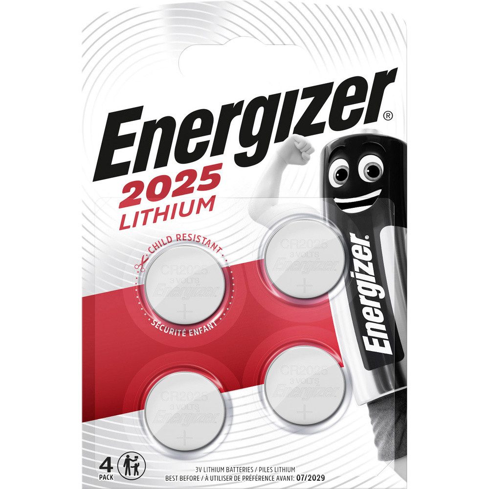 Energizer Energizer Knopfzelle CR2025 3 V 4 St. 163 mAh Lithium CR2025 Knopfzelle