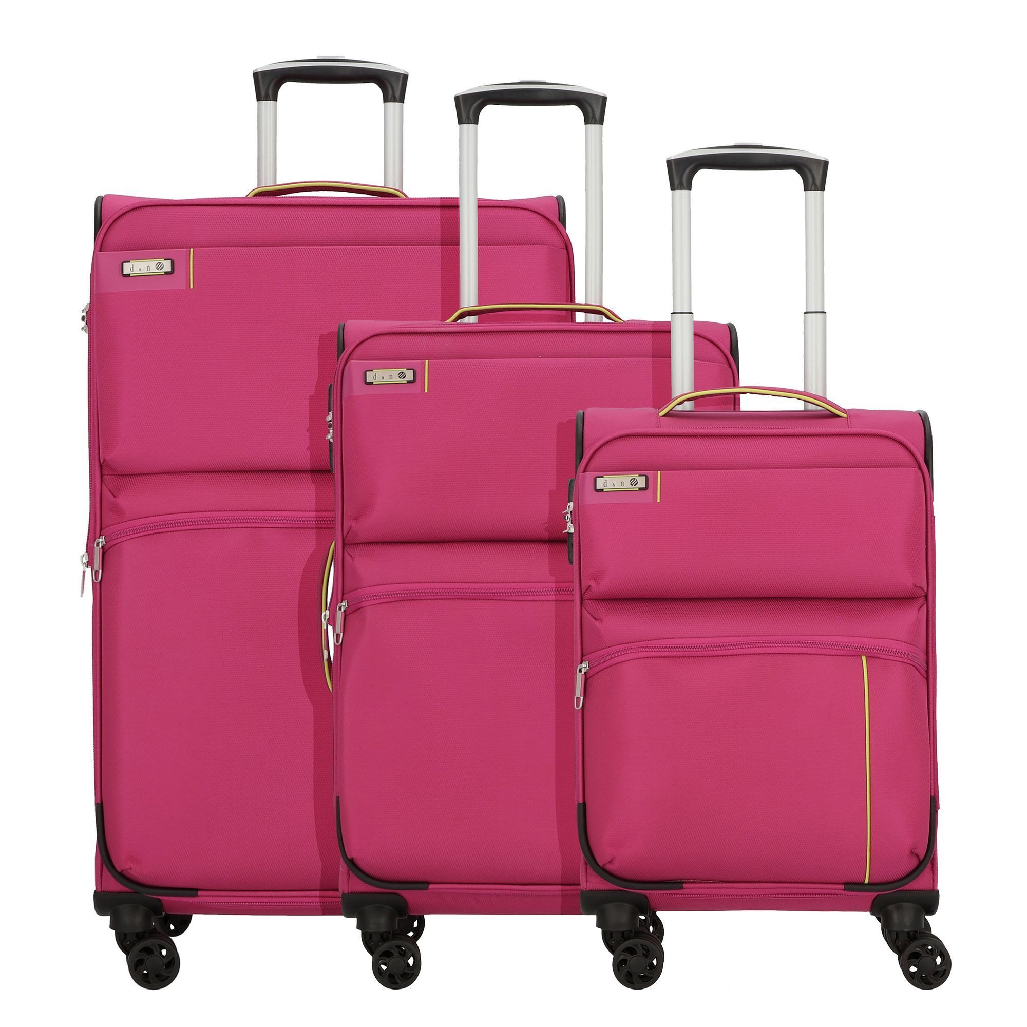 D&N Trolleyset Travel Line 6704, 4 Rollen, (3-teilig, 3 tlg), Nylon