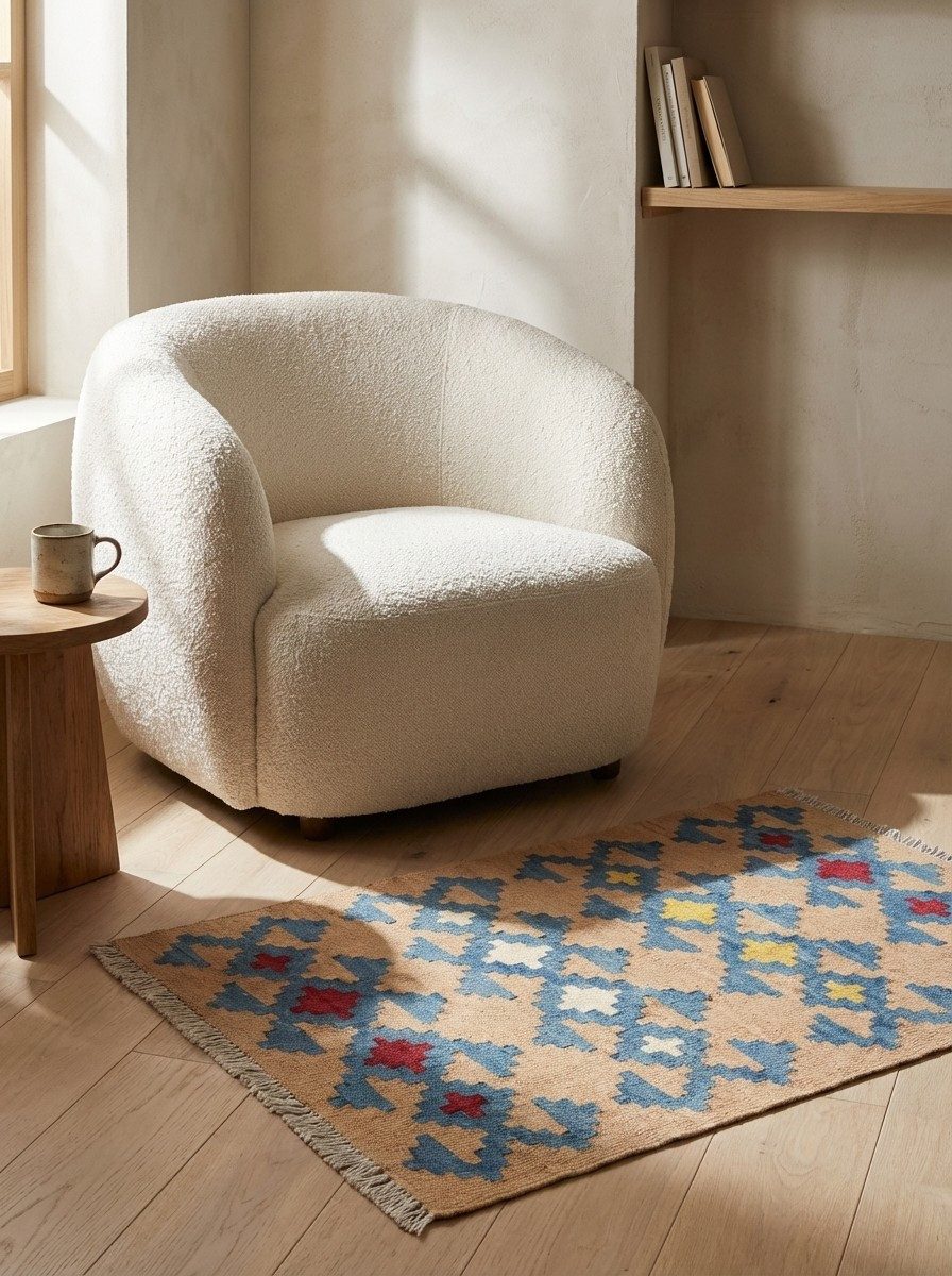 Looma Teppich Kelim Gashgai 91x61cm, rechteckig, Höhe: 5 mm, Gashgai, Schurwolle, Unikat