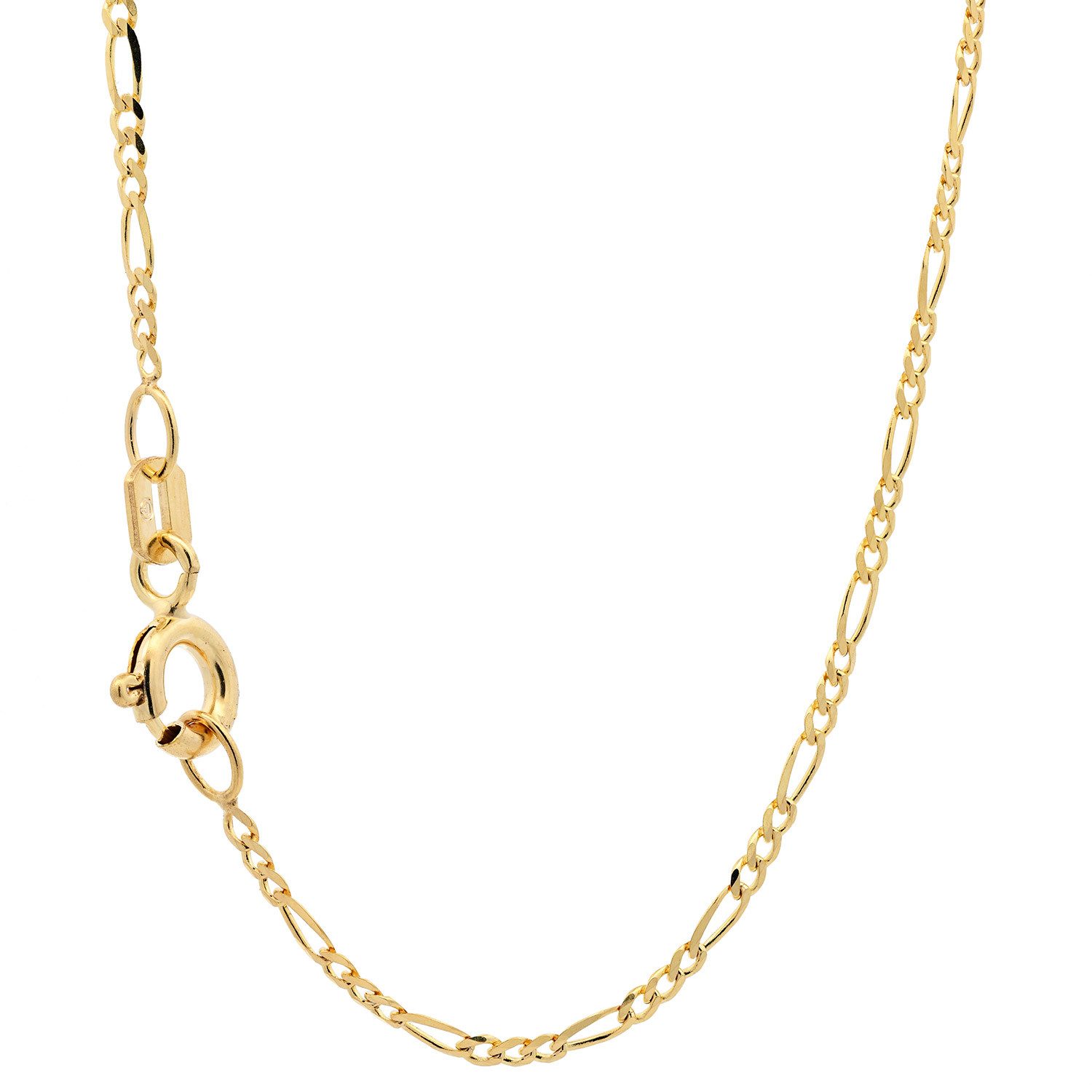 HOPLO Goldkette Goldkette Figarokette Halskette Breite 1,2 mm 42 cm 333 - 8 günstig online kaufen