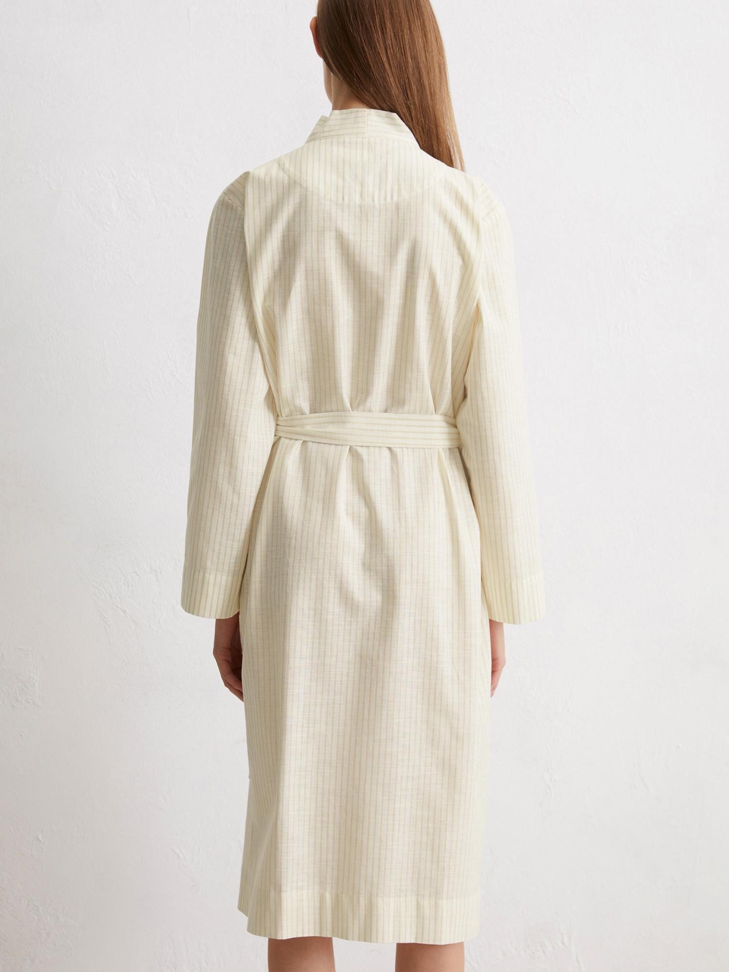 Marc O'Polo Home Kimono Classic fine stripe, Langform, Baumwolle, Kimono-Kragen, Gürtel, aus Bio-Baumwolle mit feinem Streifenmuster