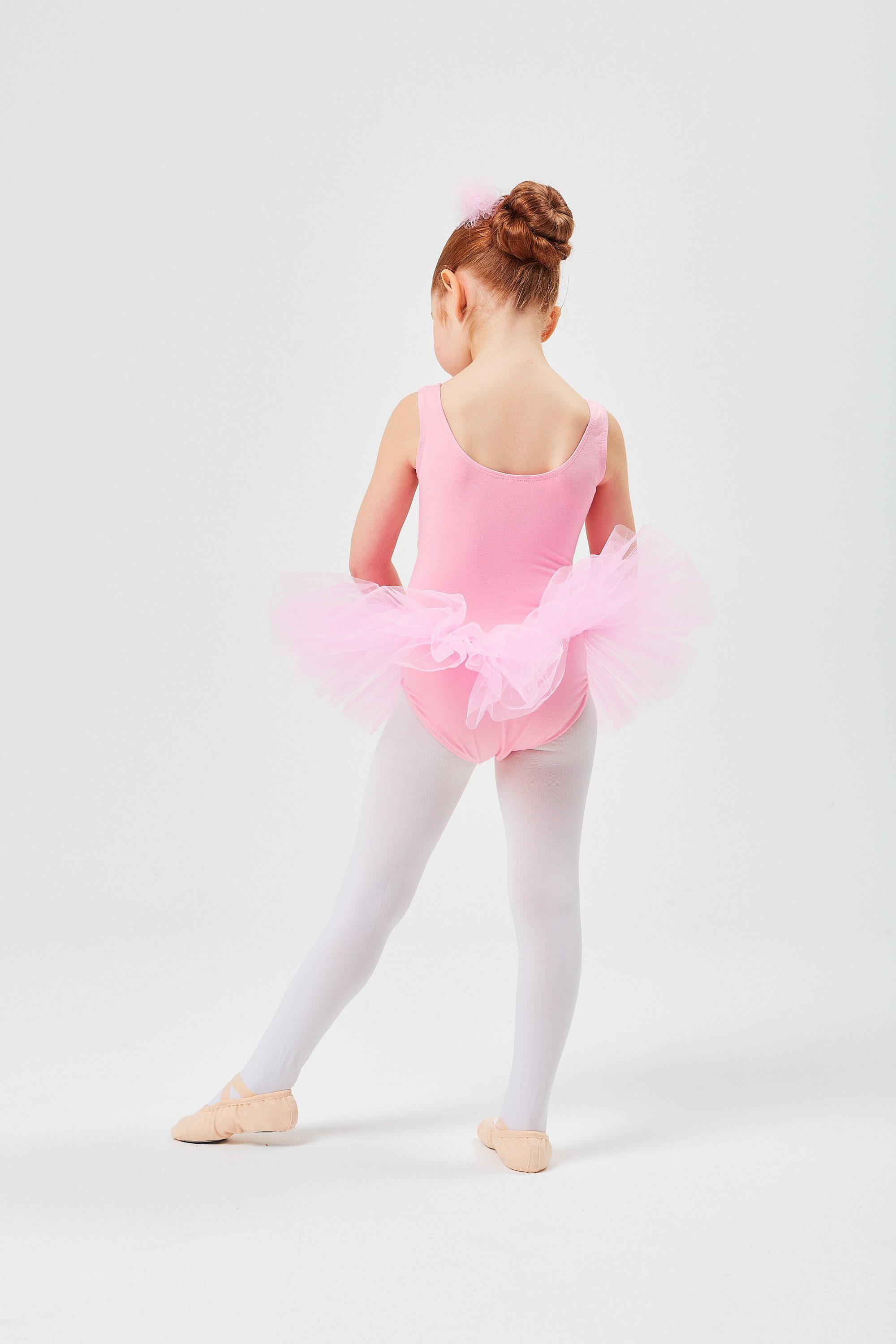Tüllkleid Baumwolle, rosa Ballett Anabelle Ballettkleid tanzmuster Tutu weicher für Mädchen ärmellos aus