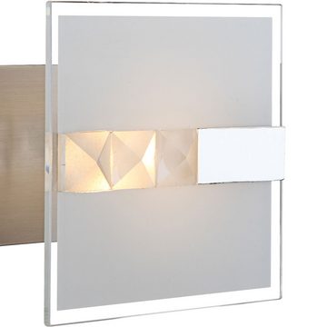 etc-shop LED Wandleuchte, LED-Leuchtmittel fest verbaut, Warmweiß, 4,5 Watt LED Wand Leuchte Glas Lampe Wohnzimmer Beleuchtung