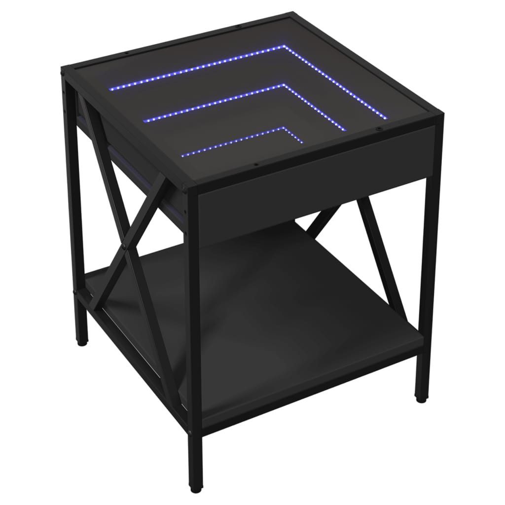 vidaXL Couchtisch Couchtisch mit Infinity-LED Schwarz günstig online kaufen