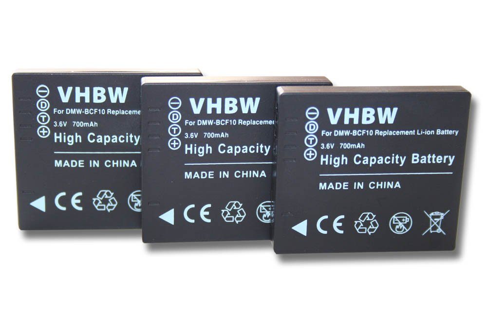 vhbw passend für Panasonic Lumix DMC-FH1, DMC-F2, DMC-F3, DMC-FS10, mAh 1000 Kamera-Akku