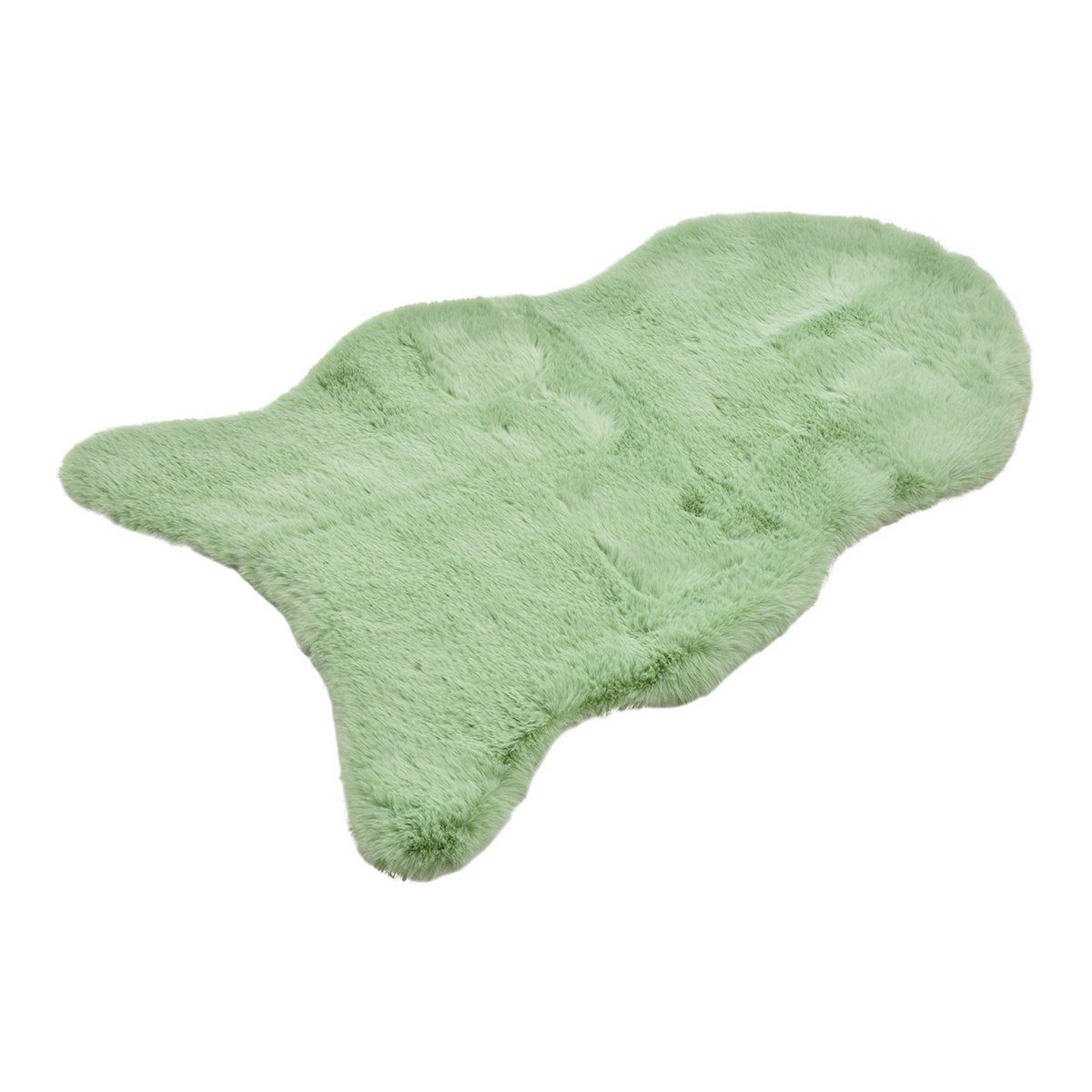 Wurm Läufer Kunstfell Läufer Überwurf Mint Grün Samt Modern 80 cm, Länglich, Höhe: 2 mm