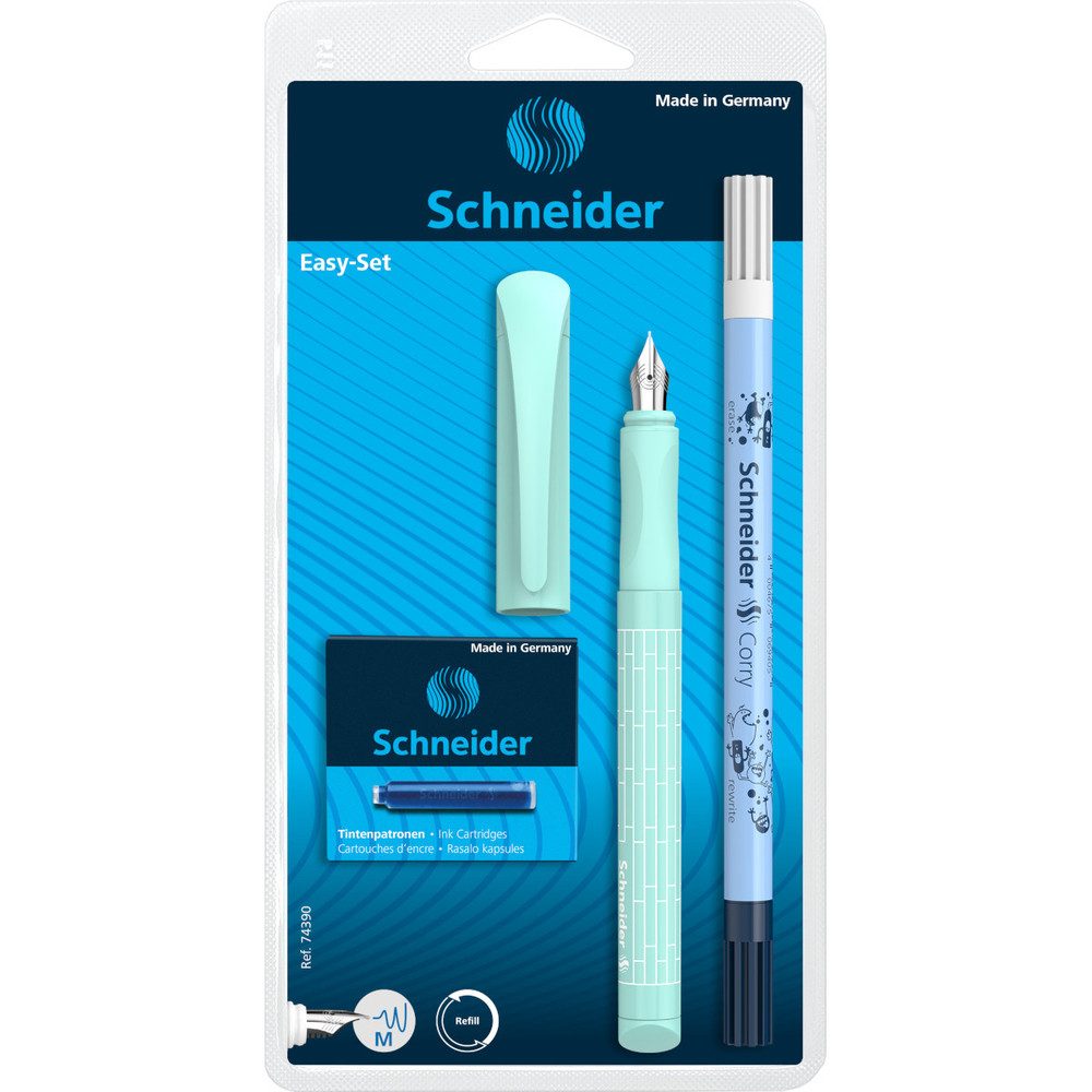 SCHNEIDER NOVUS Füllhalter Füllhalter Easy Pen mit Tintenlöscher + 6 Patronen