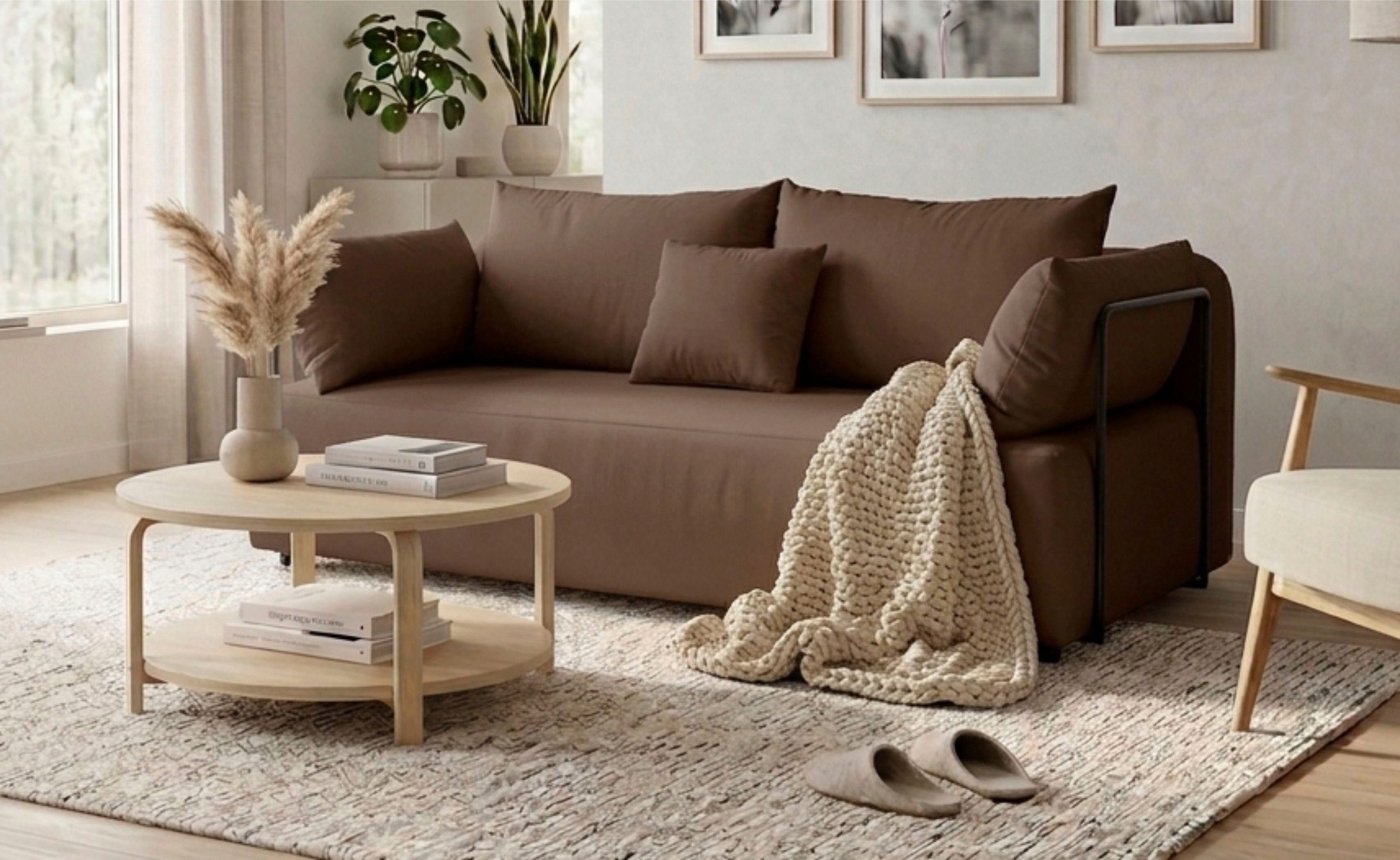COLLECTION AB Schlafsofa Maria, B: 191 cm, Liegefl. 143x190 cm, Schlaffunktion,Bettkasten,Bonnelfederkern,Moderne Armlehnen aus Metall