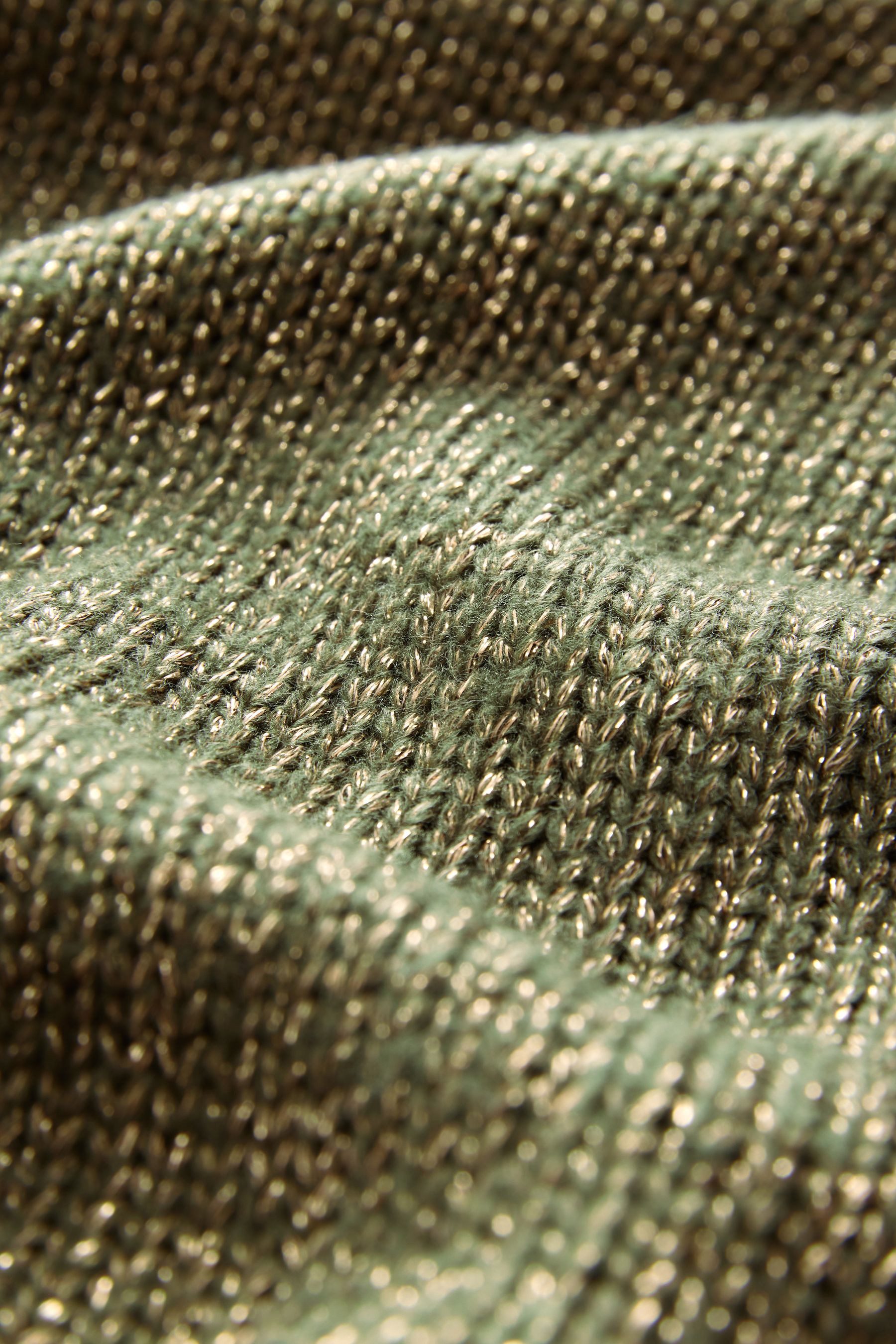 Next Stehkragenpullover Glitzernder Strickpullover mit Stehkragen (1-tlg)