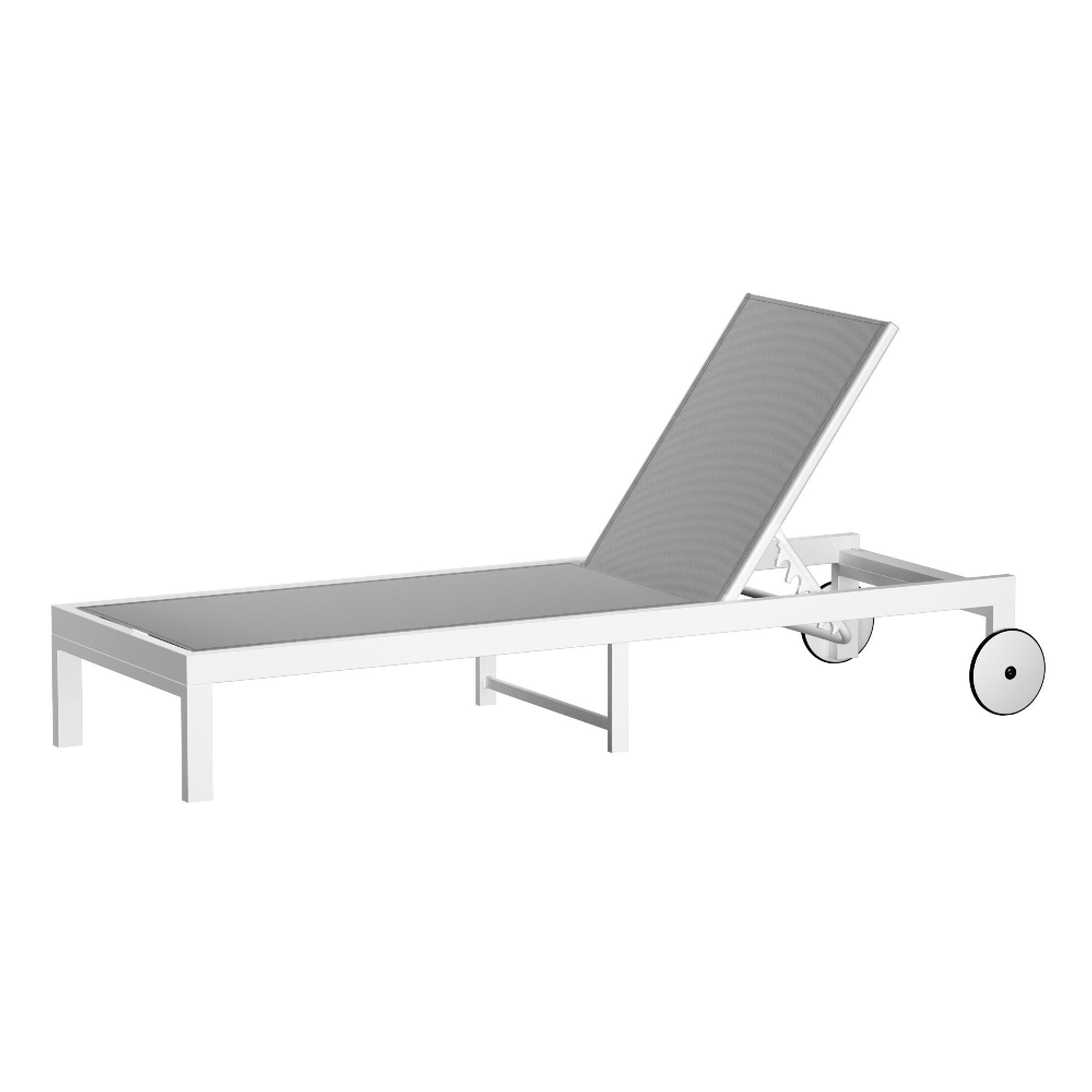 blumfeldt Gartenliege Lucca, Set, Gartenliegen Lounger Garten Balkon Outdoor Mobil Grau