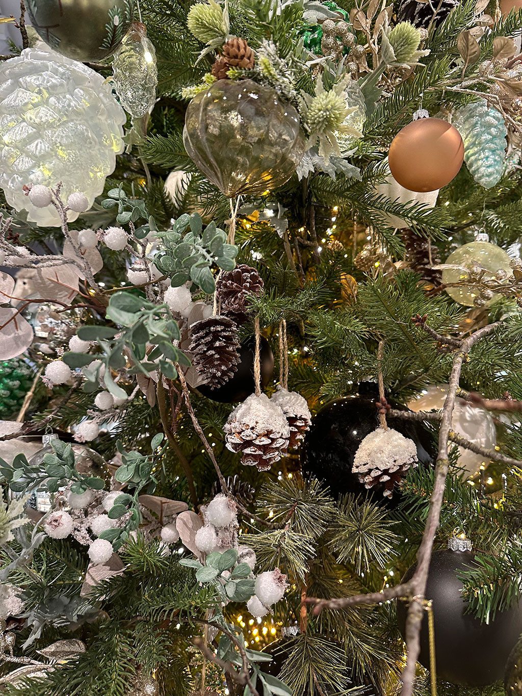 Kaemingk Weihnachtsbaumkugel, Weihnachtskugeln Glas 6cm x 10 Stück - Schwarz