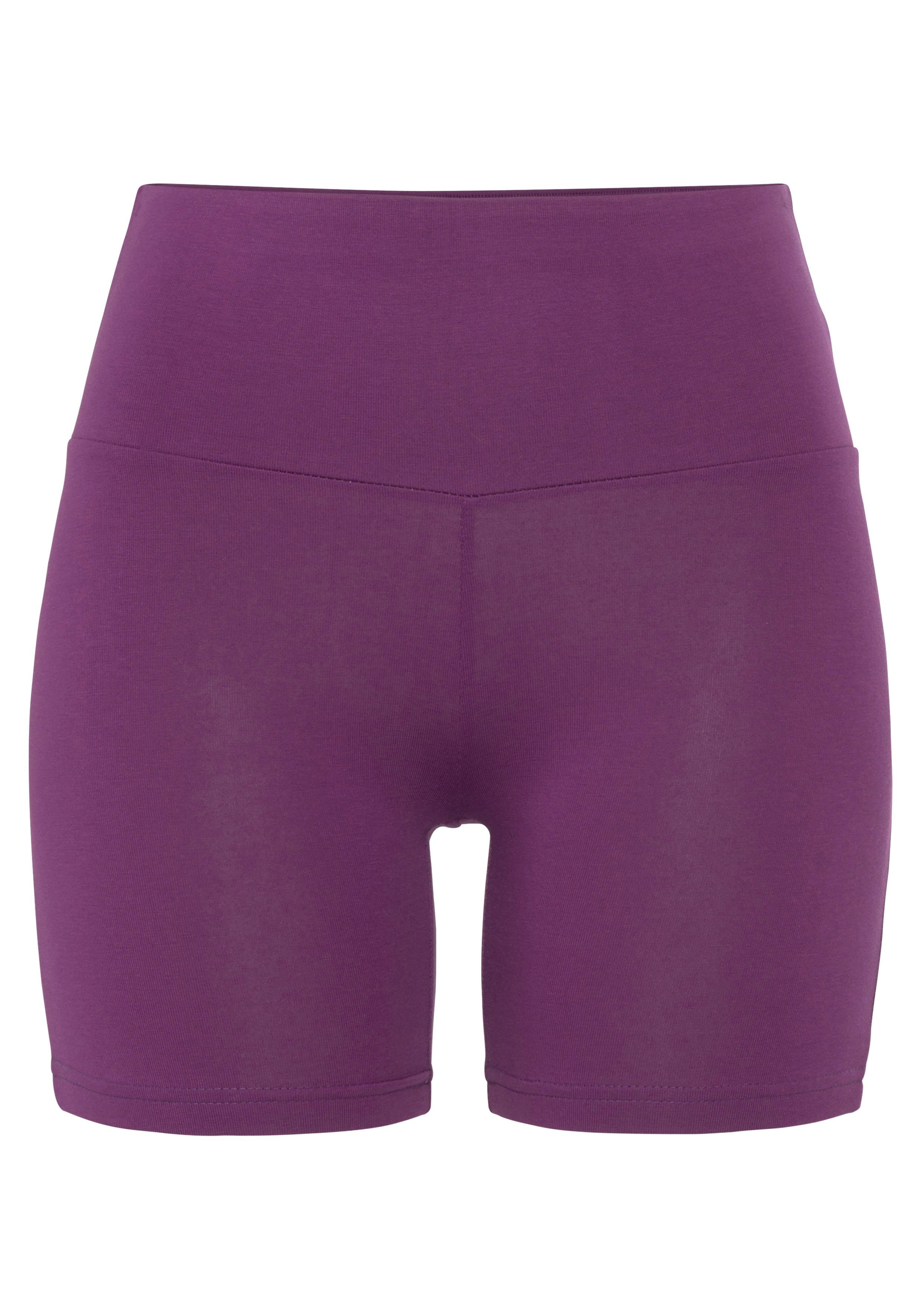LASCANA Shorts mit breitem Bündchen und Logodruck, Loungewear günstig online kaufen