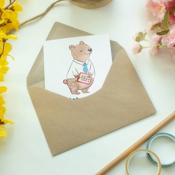 Mr. & Mrs. Panda Grußkarte Bürokauffrau Herz - Weiß - Geschenk, Kauffrau für Büromanagement, Mit, Hochwertiger Karton