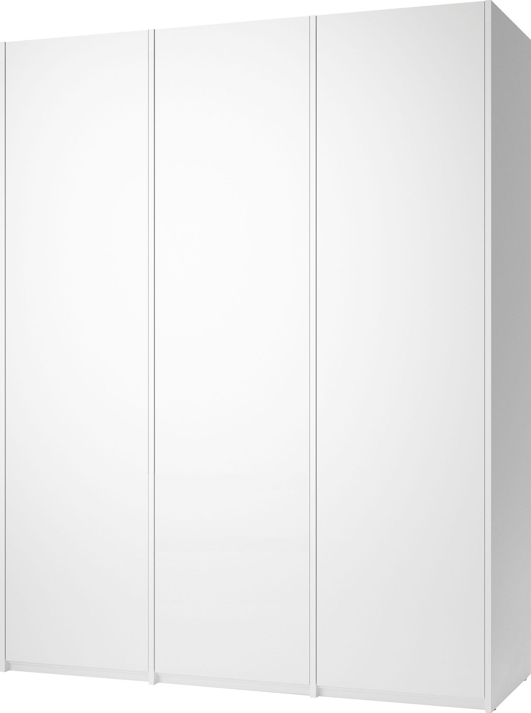 Müller SMALL LIVING Drehtürenschrank Modular Plus Variante 6 inklusive 3 kleiner Kleiderstangen weiß | weiß | Drehtürenschränke