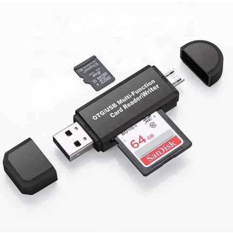 TradeNation Speicherkartenleser Kartenleser Speicherkartenleser Micro SD Card Reader Micro USB OTG, USB 2.0