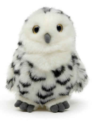 Uni-Toys Kuscheltier Schnee-Eule - 17 cm (Höhe) - Plüsch-Vogel - Plüschtier, zu 100 % recyceltes Füllmaterial
