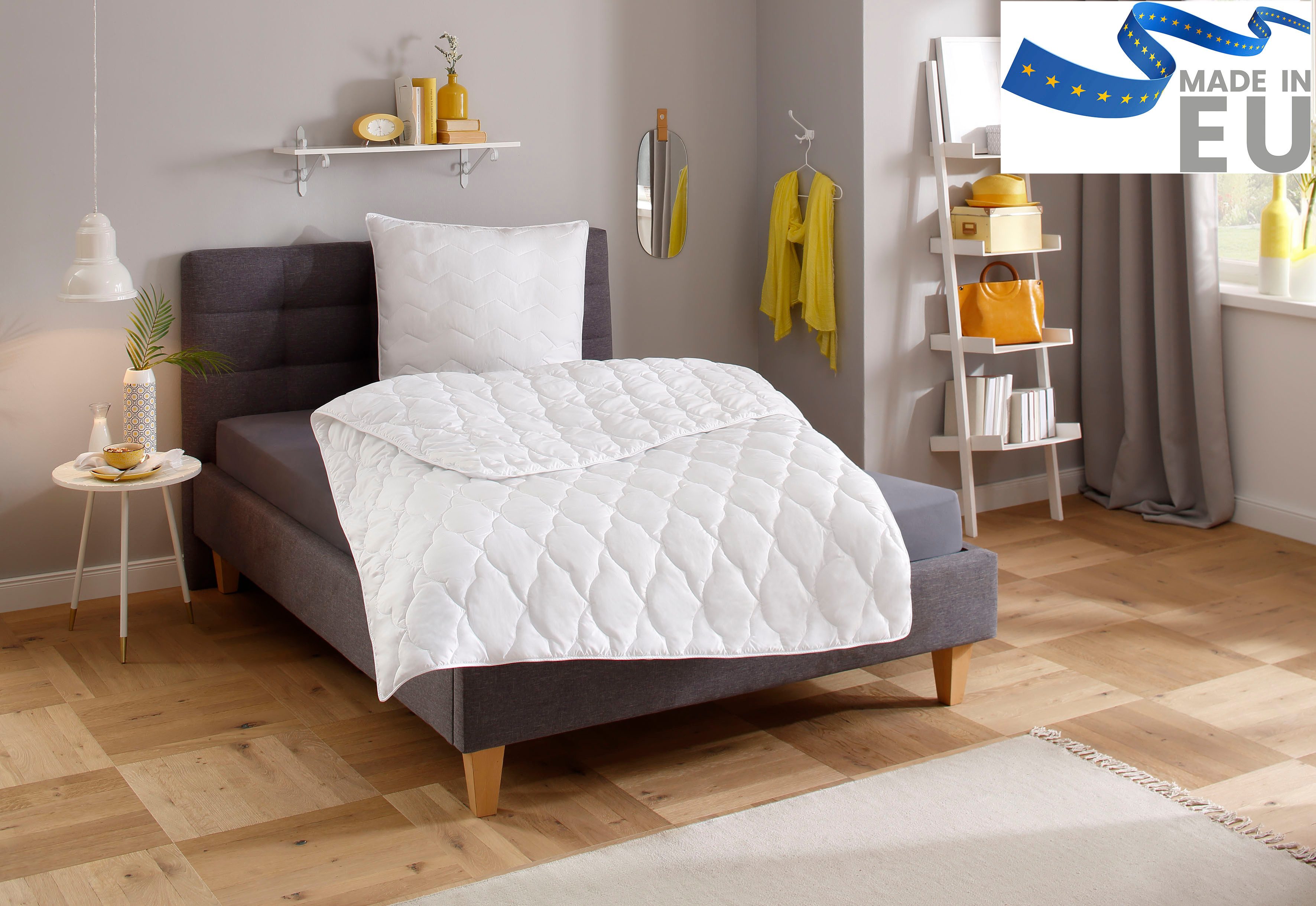 OTTO home Microfaserbettdecke Mondschein, Bettdecke 135x200 cm, 155x220 cm, 200x200 cm, Füllung: Polyester, Bezug: Polyester oder antibakteriellen Microfaser, Bettdecken, Sommer, Winter, allergiker geeignet (Hausstauballergiker)