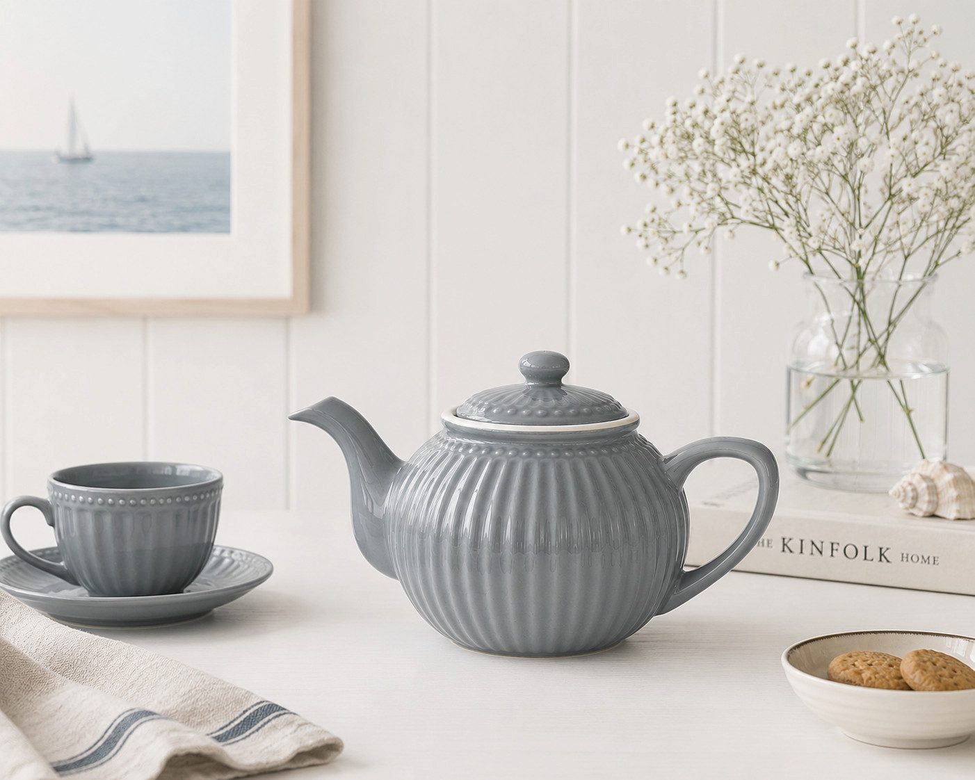 Greengate Teekanne GreenGate Teekanne Alice Steingrau 1 L