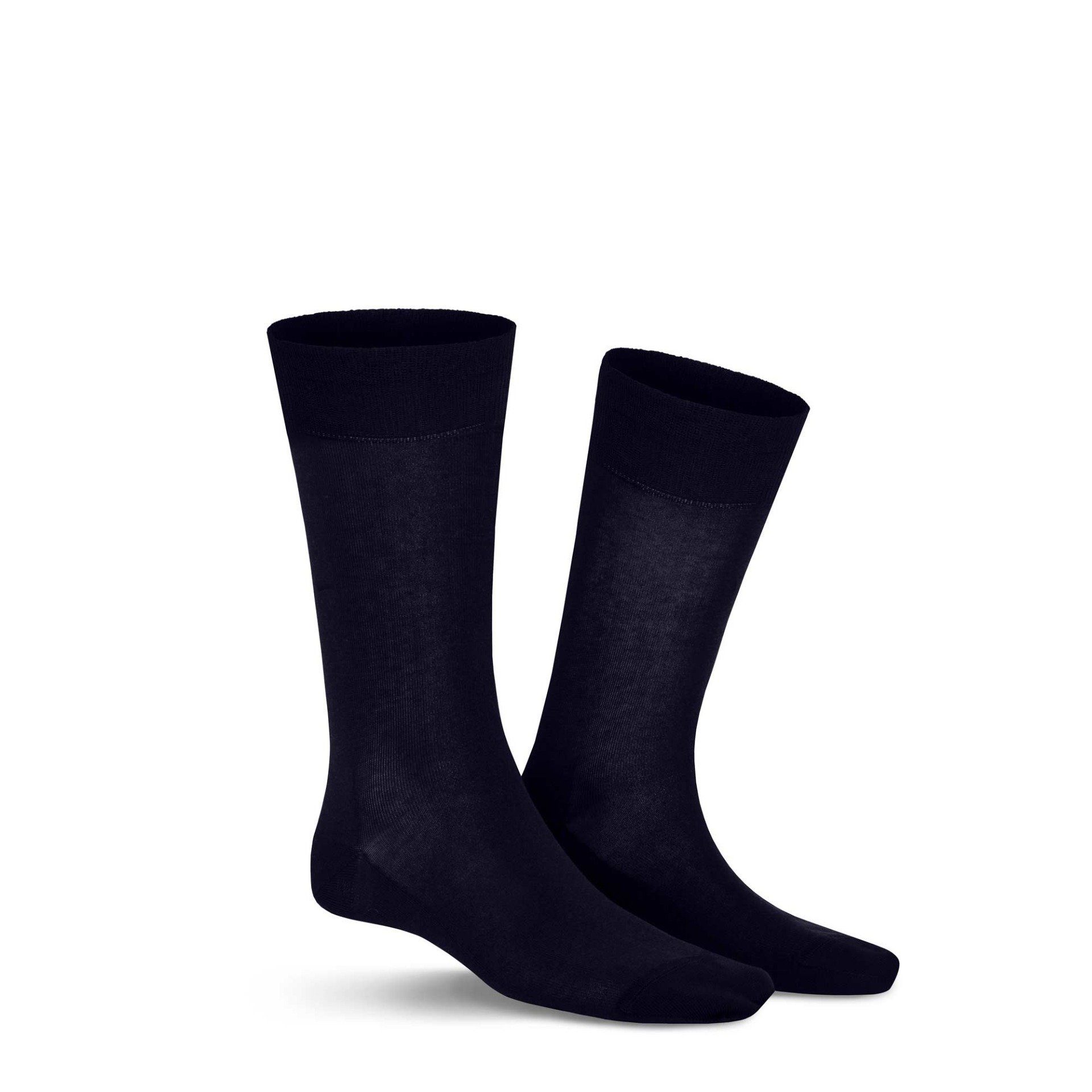 KUNERT Basicsocken CLARK (1-Paar) Feinste Herren Baumwoll-Socken für eine perfekte Passform Navy 8020