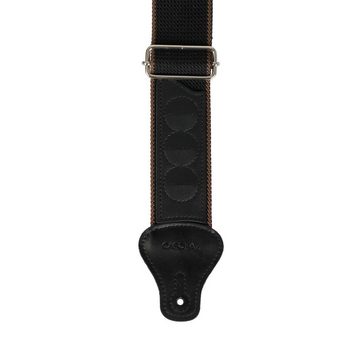 Cascha Gitarrengurt Poly-Cotton – Schwarz, mit praktischem Plektronhalter